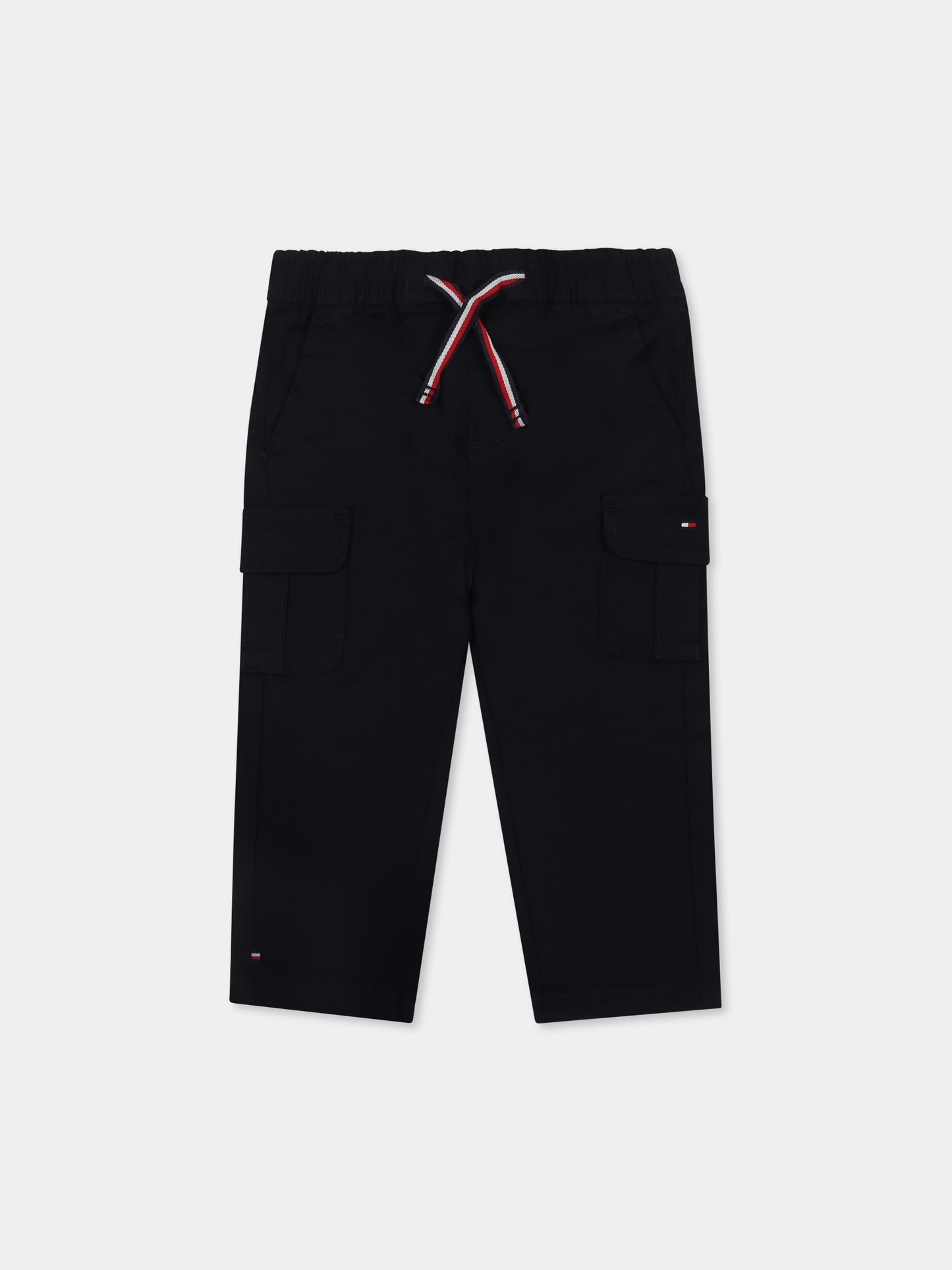 Pantaloni blu per neonato con bandierina,Tommy Hilfiger Junior,KN0KN01840 DW5