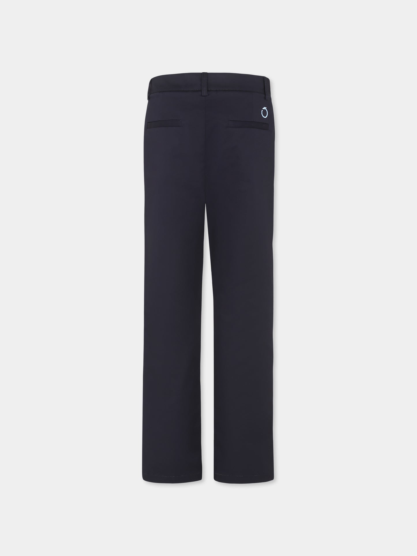 Pantaloni blu per bambino con logo,Trussardi Junior,TBP25021PA BLUE NAVY