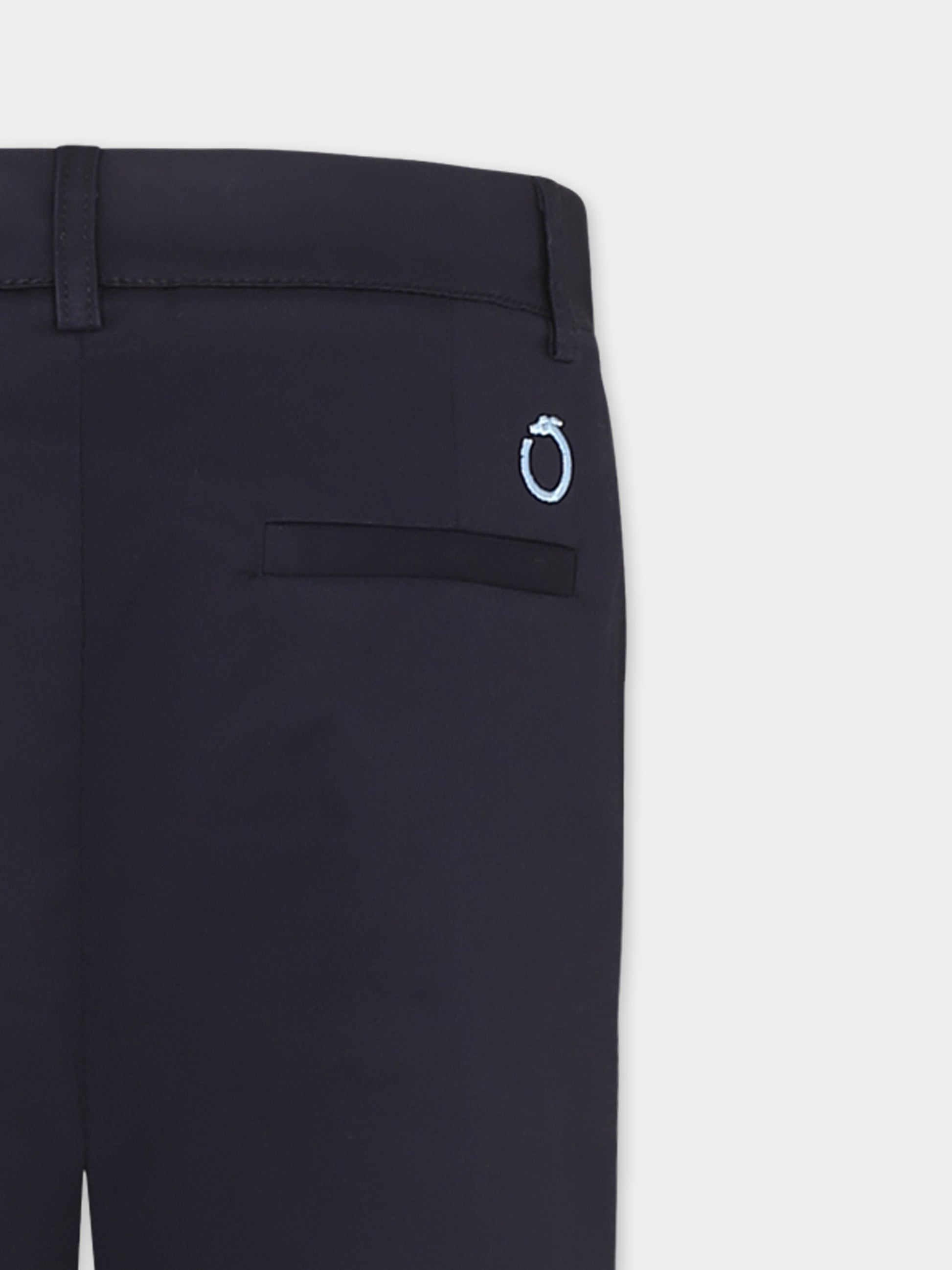 Pantaloni blu per bambino con logo,Trussardi Junior,TBP25021PA BLUE NAVY