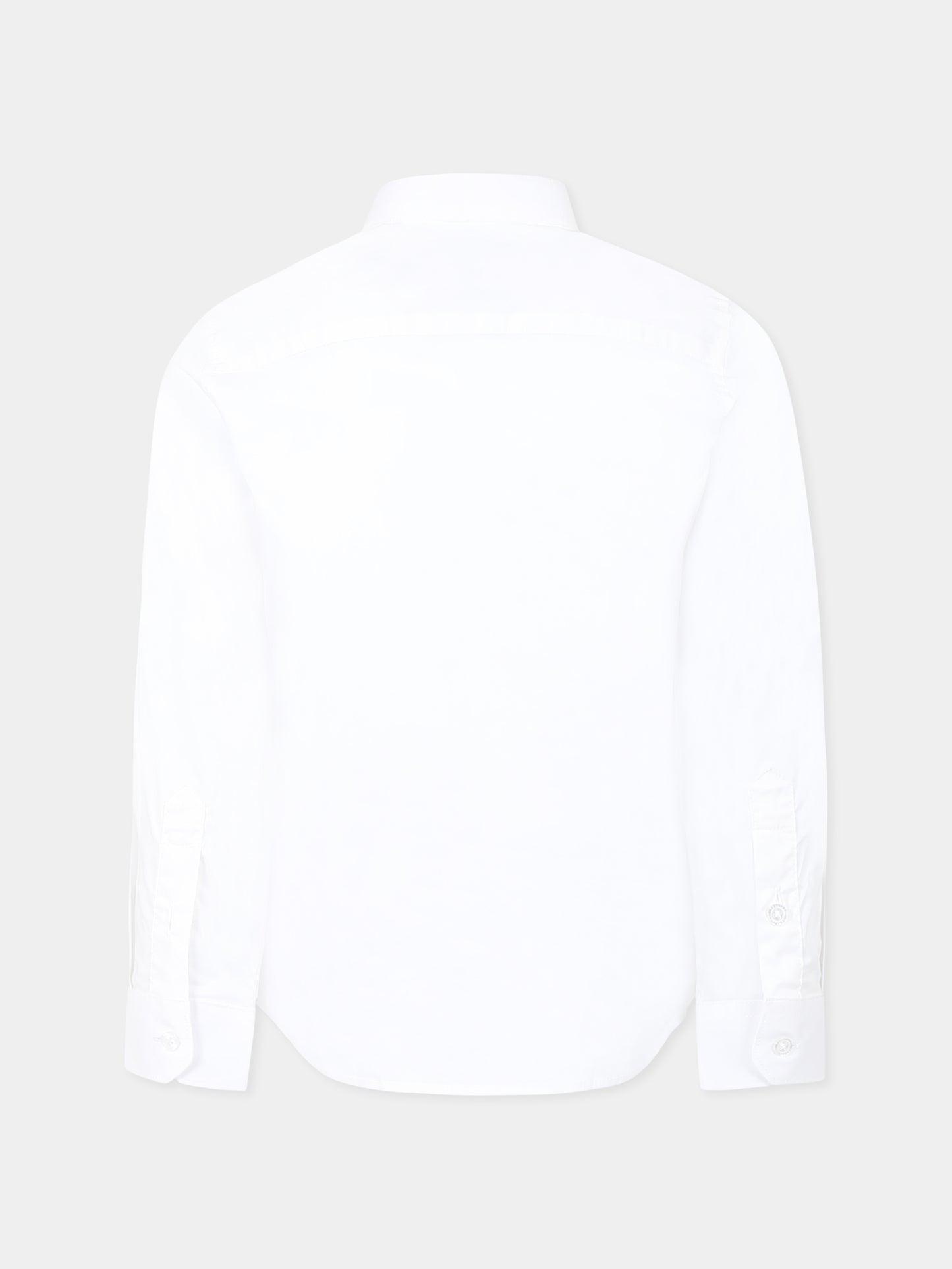 Camicia bianca per bambino con logo,Trussardi Junior,TBP25032CA WHITE