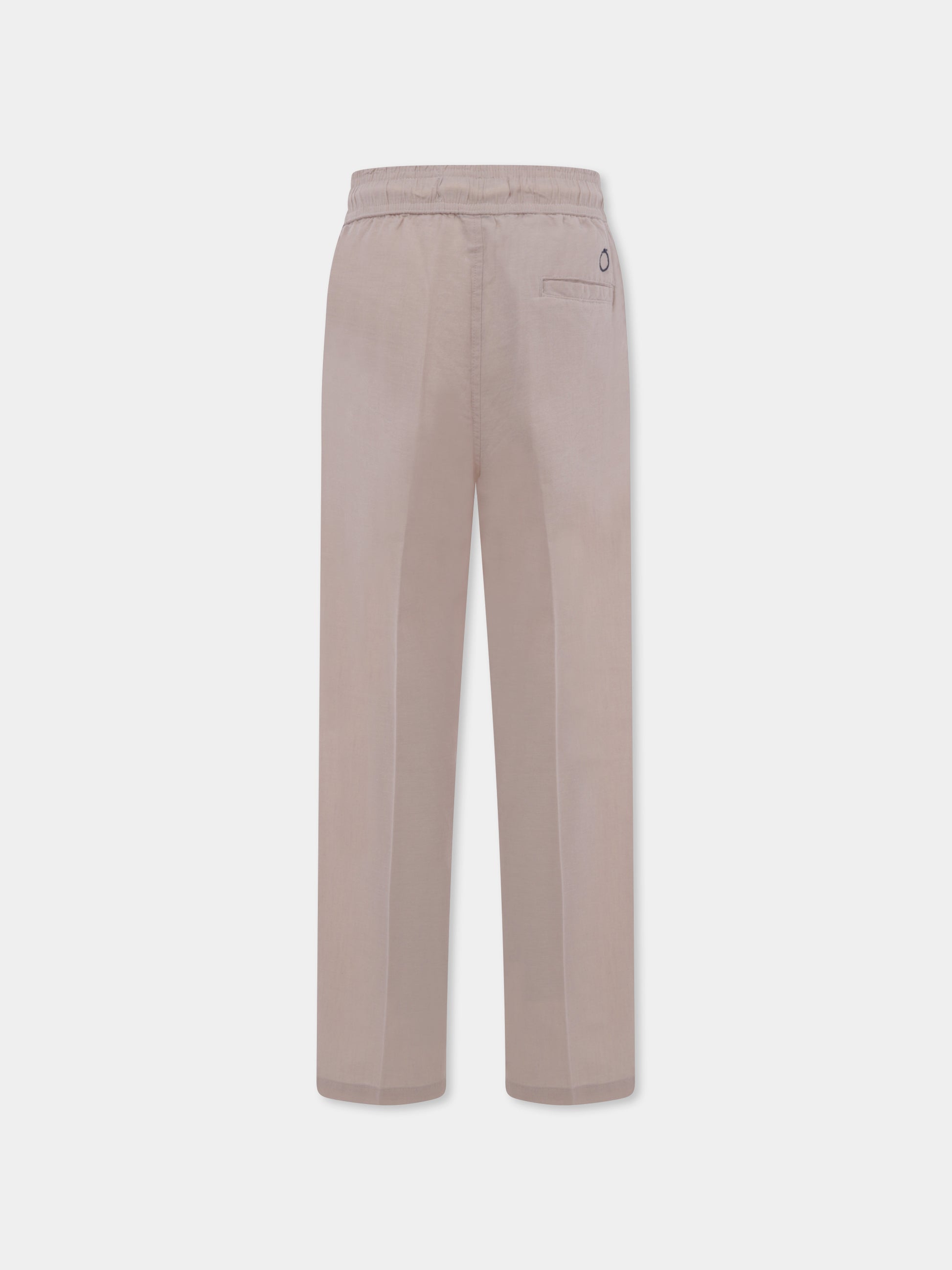 Pantaloni avorio per bambino con logo,Trussardi Junior,TBP25094PA BEIGE LIGHT