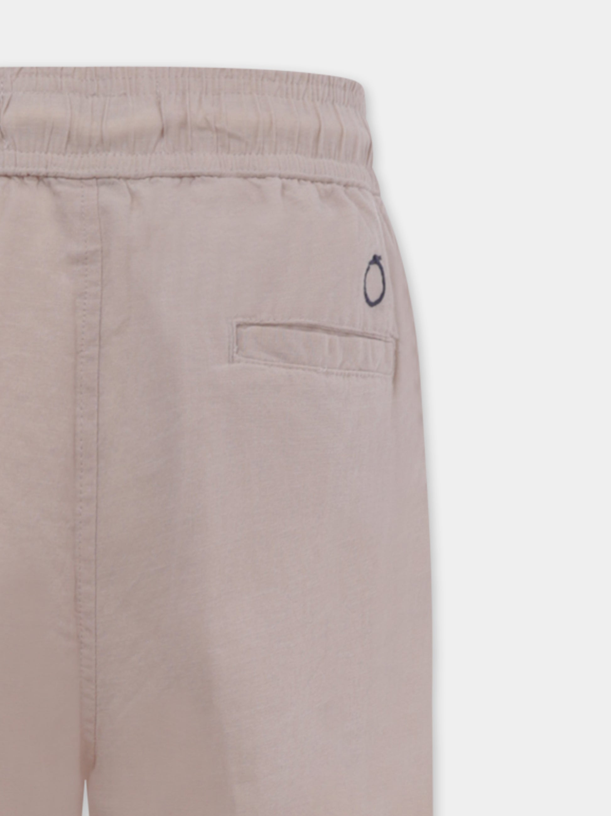 Pantaloni avorio per bambino con logo,Trussardi Junior,TBP25094PA BEIGE LIGHT