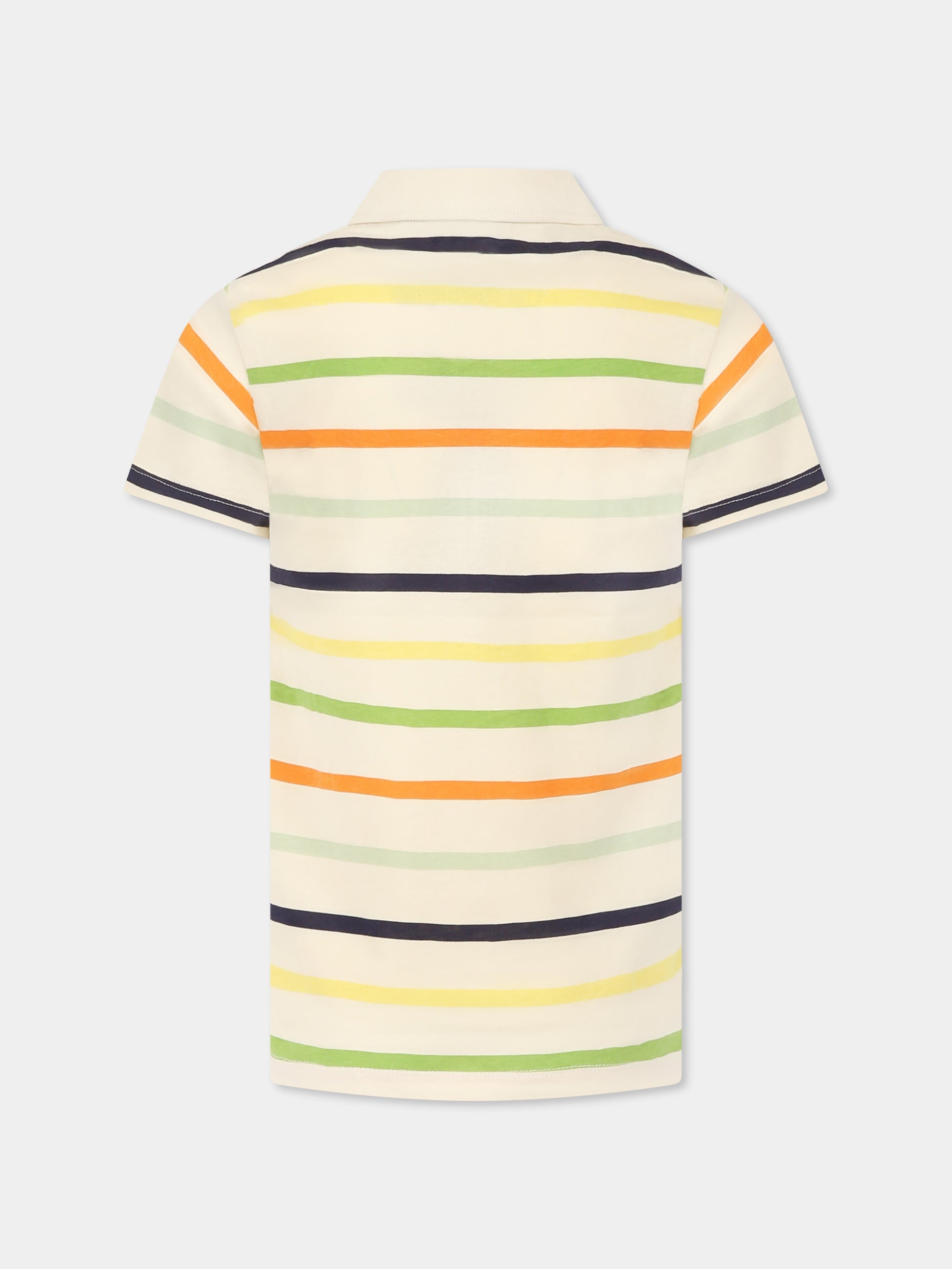 Polo multicolor per bambino,Trussardi Junior,TBP25126PO BUTTER MULTI STRIPES