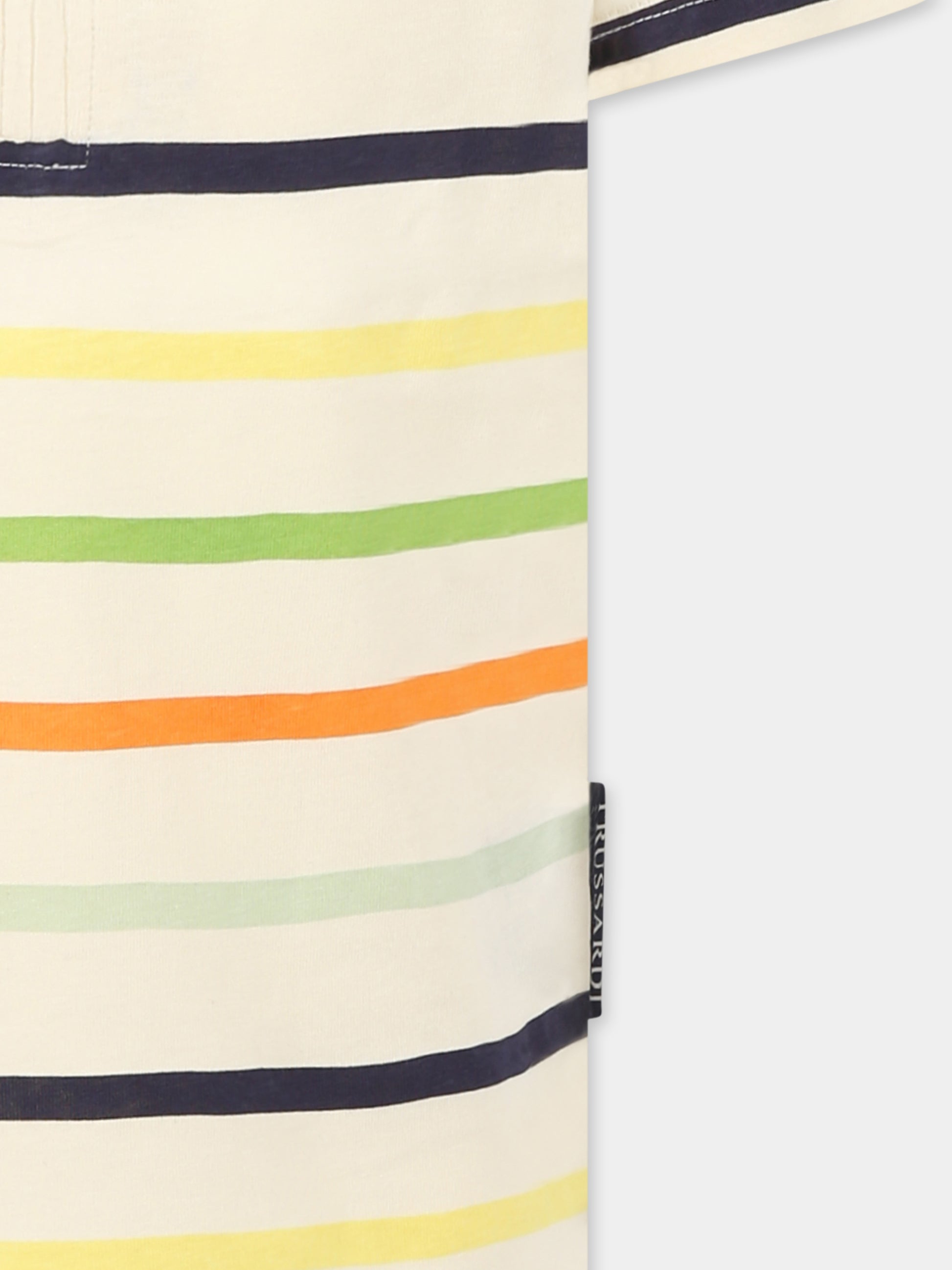 Polo multicolor per bambino,Trussardi Junior,TBP25126PO BUTTER MULTI STRIPES