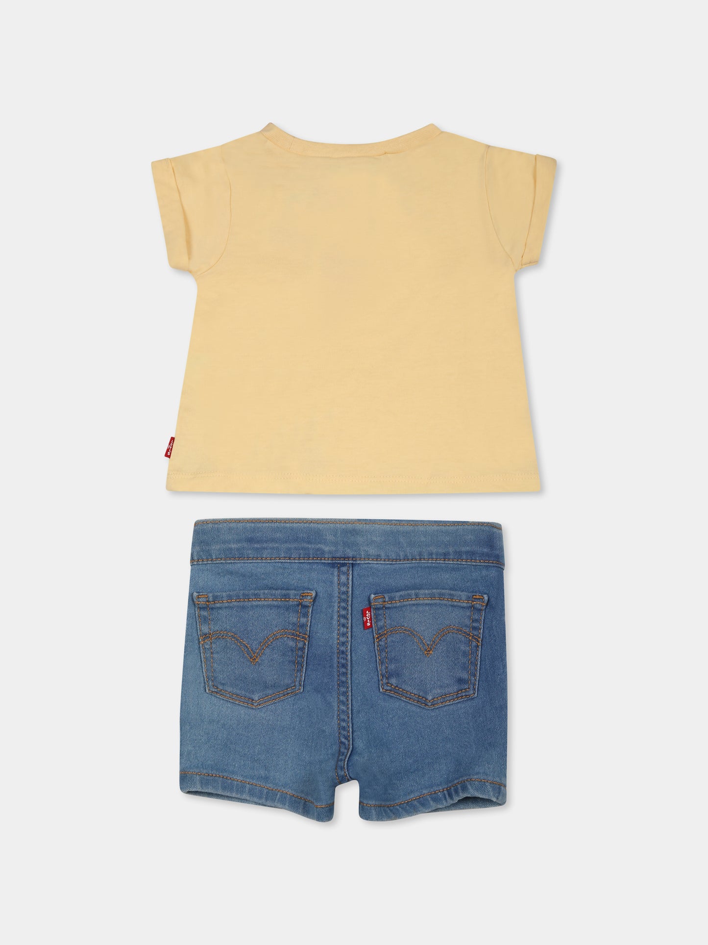 Completo giallo per neonata con fragole,Levi's Kids,1EK061 Y04