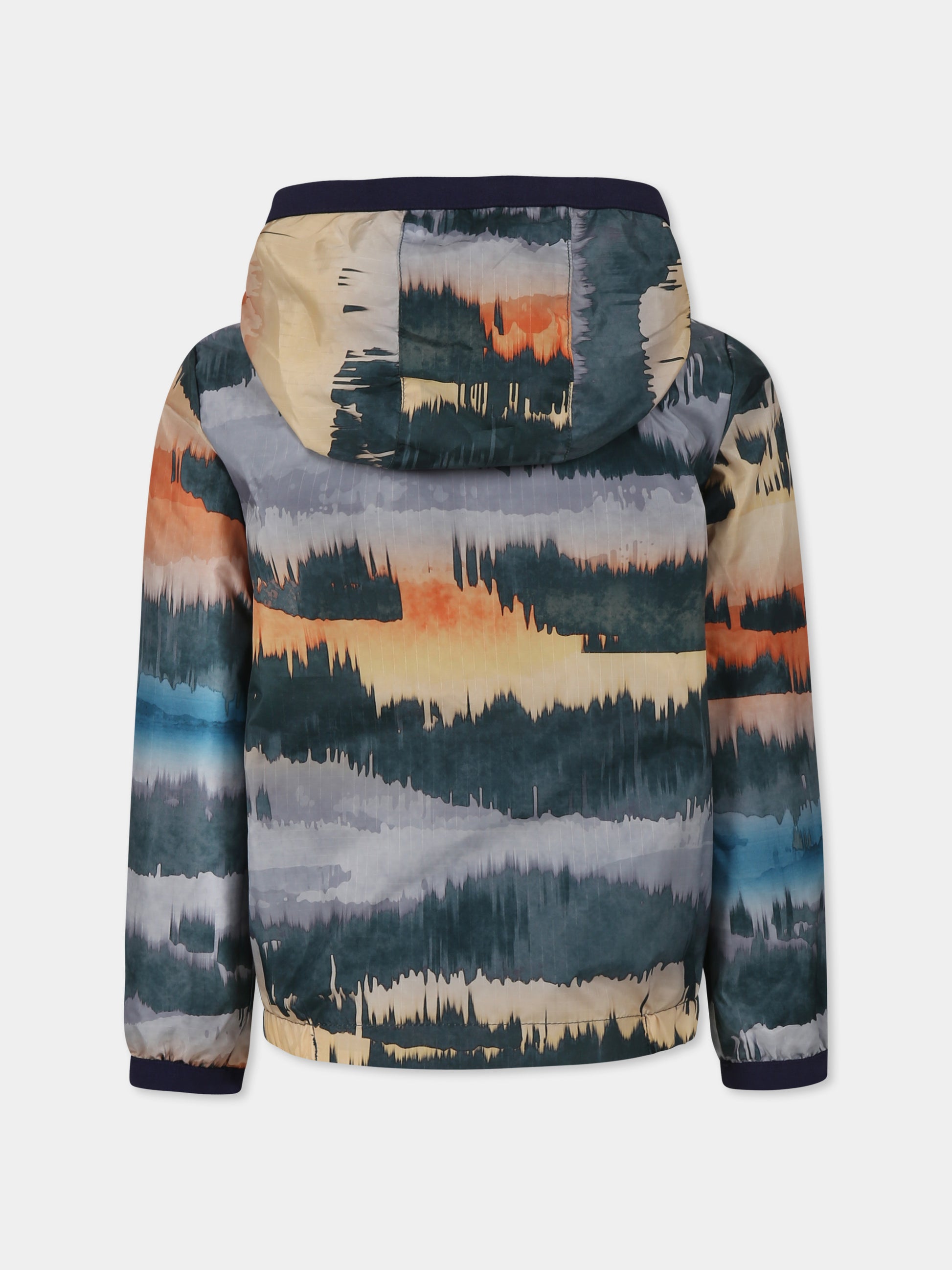 Giacca a vento reversibile beige per bambino con logo,Levi's Kids,8EK398 X9M