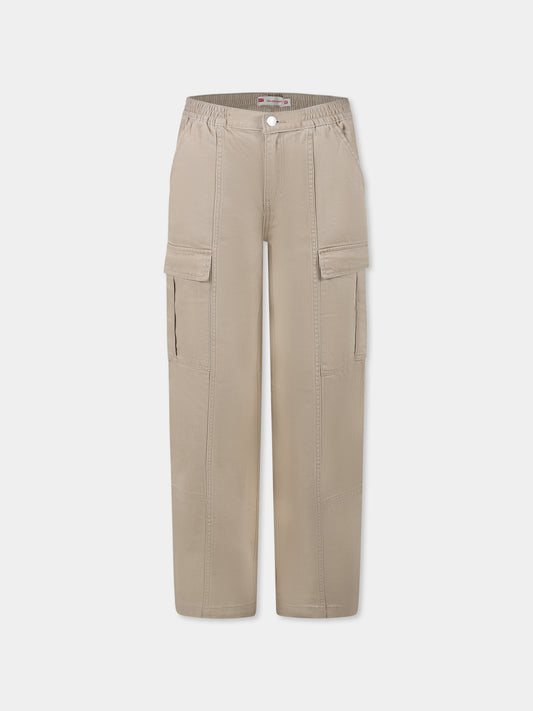 Pantaloni beige per bambina,Levi's Kids,4EL019 A20