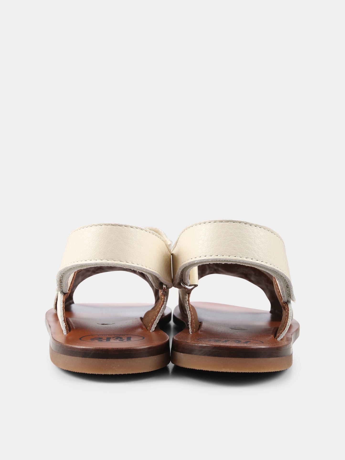 Sandali avorio per bambina con fiocchi,Pèpè,01232 2F VLC SOUFSC MILK