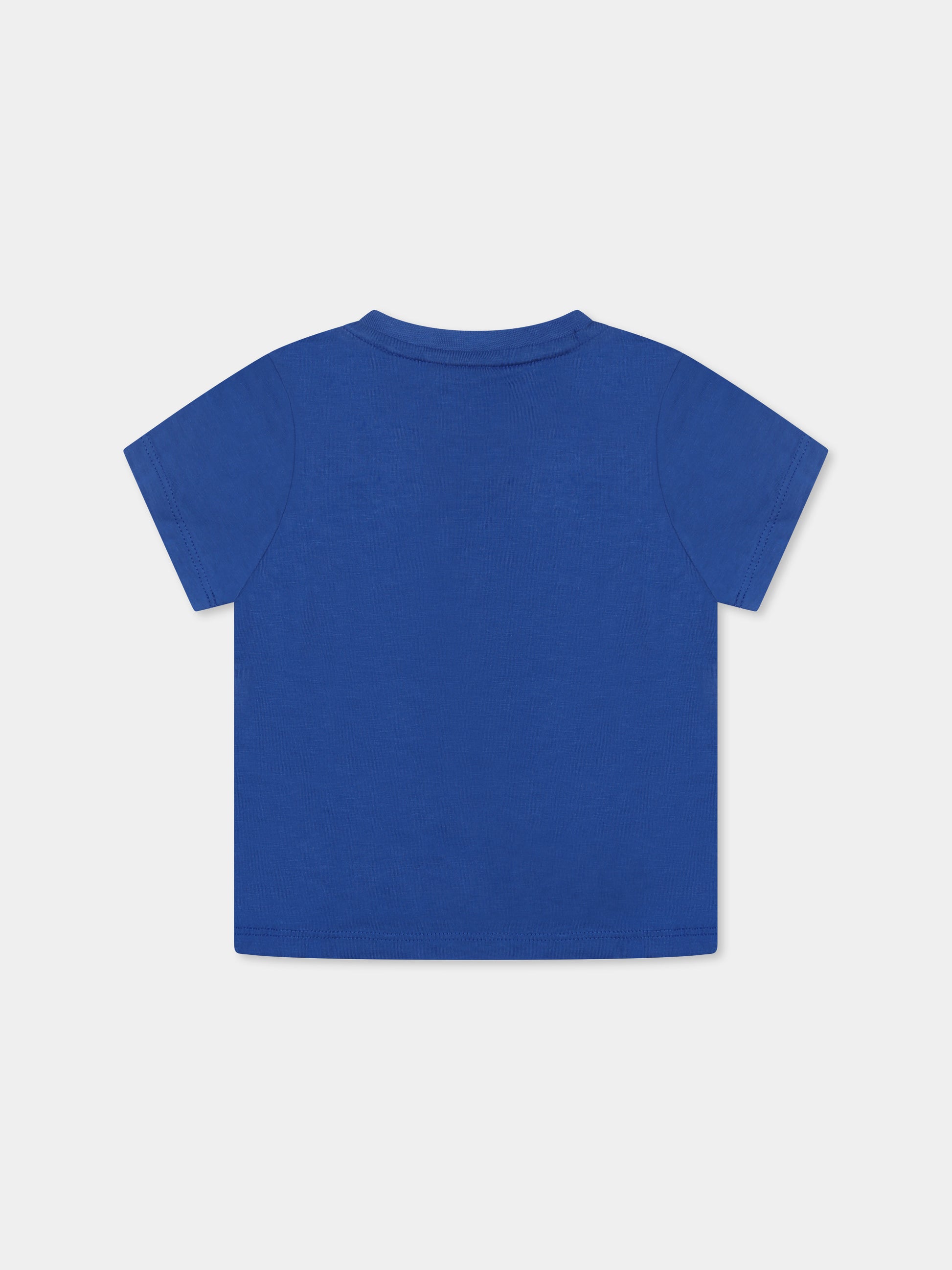 T-shirt blu per neonato con logo,Boss,J50601 872