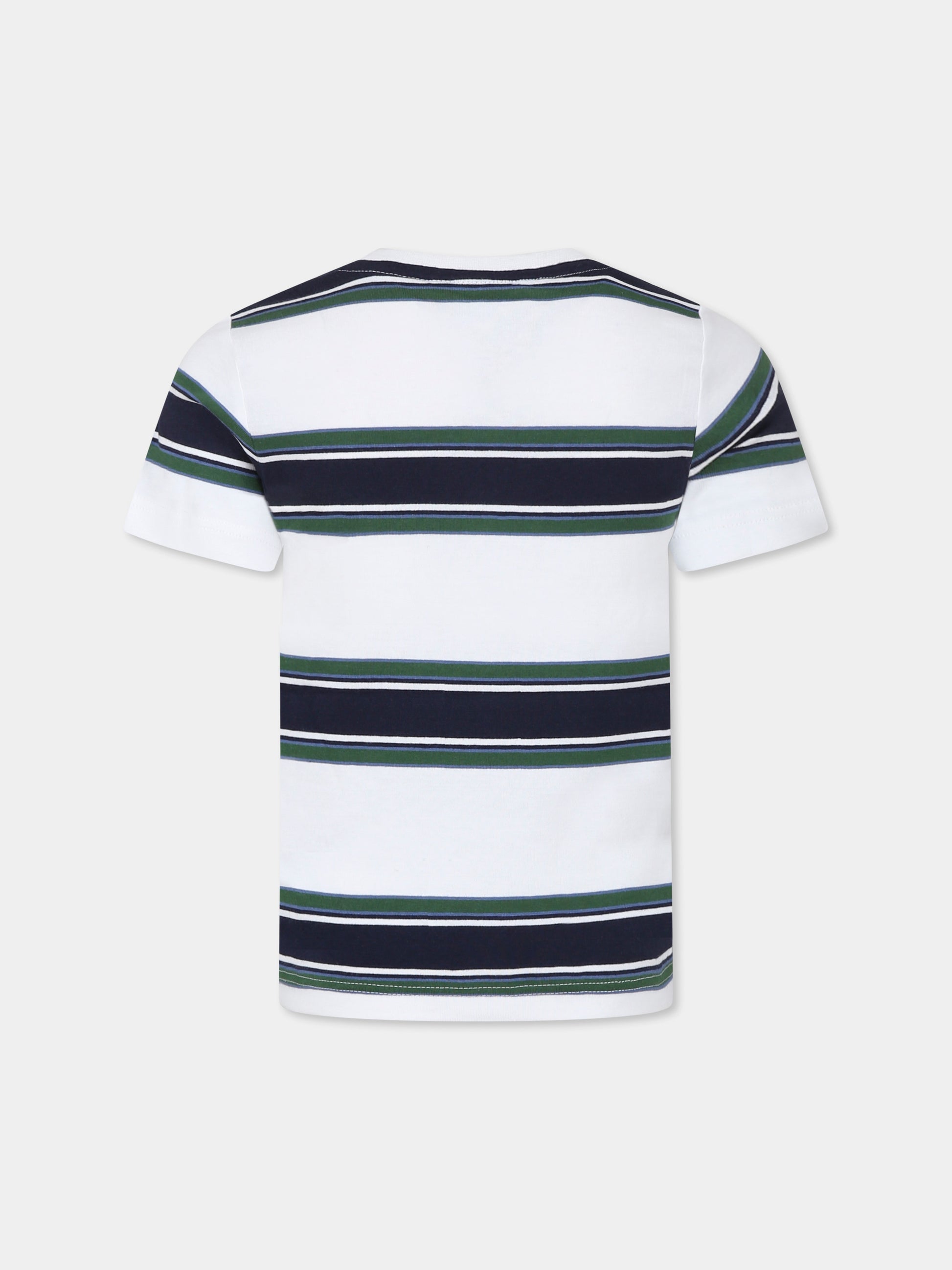 T-shirt bianca per bambino con logo,Boss,J50721 N56