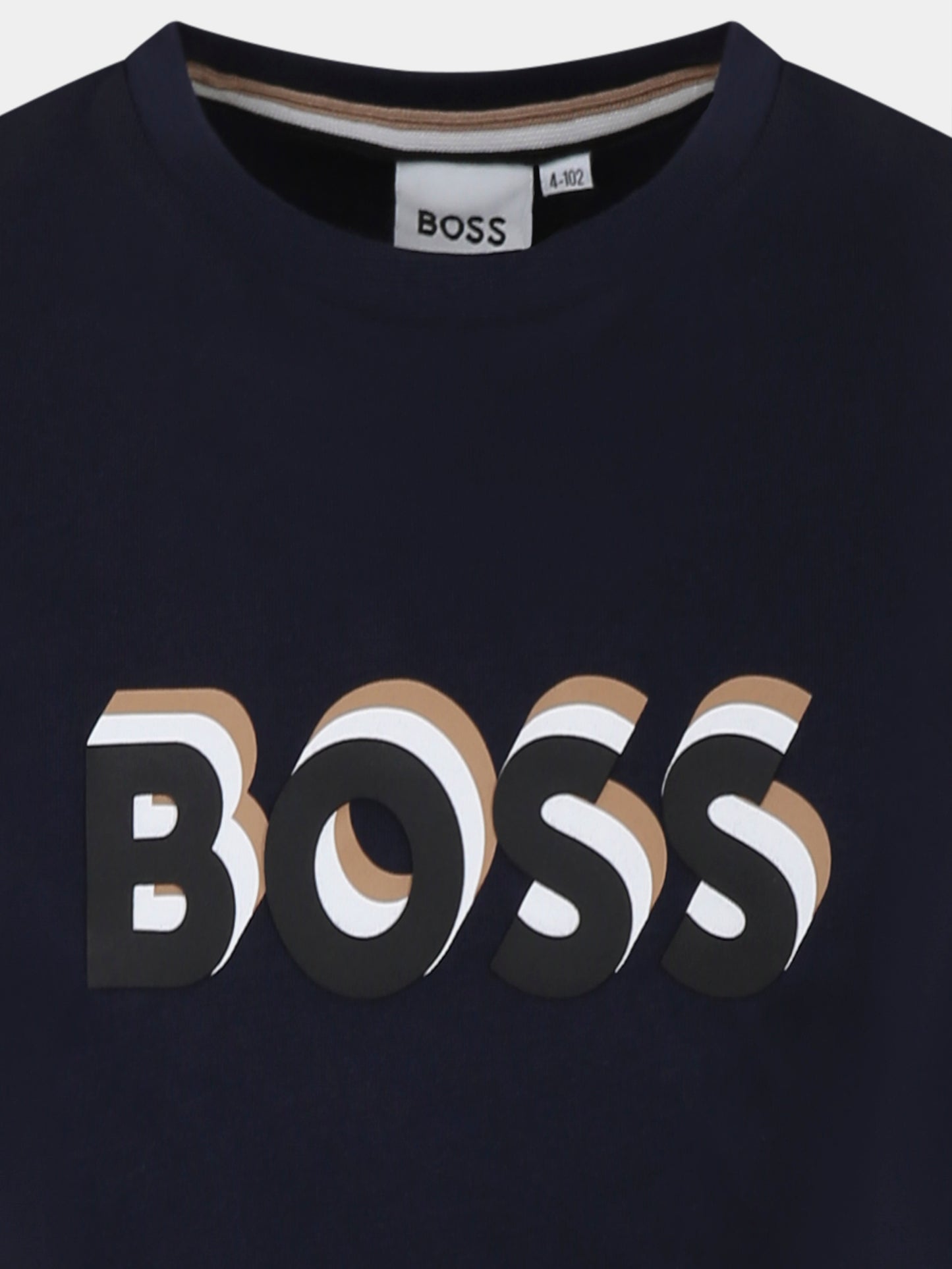 T-shirt blu per bambino con logo,Boss,J50723 849