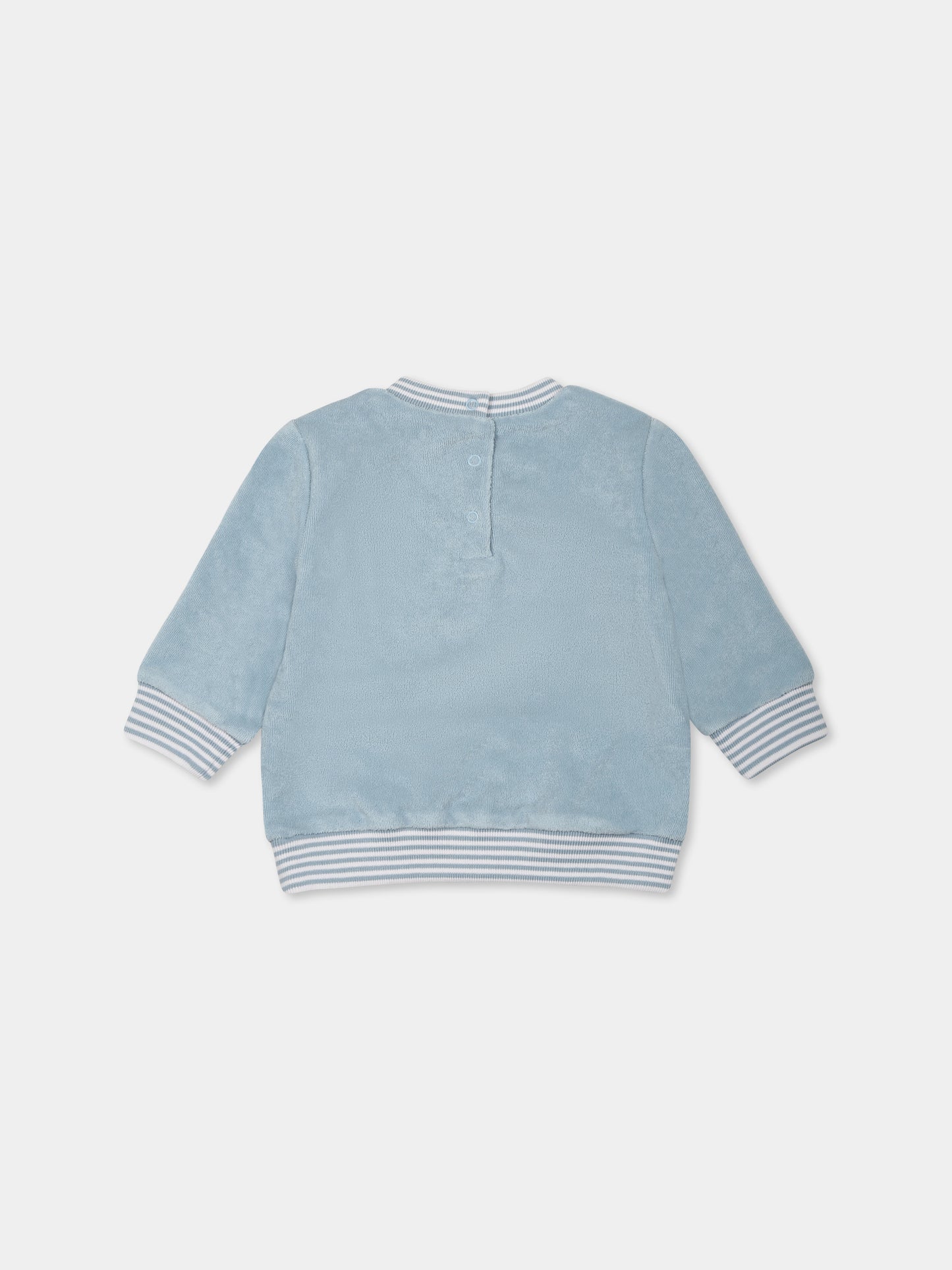 Felpa celeste per neonato con scritta,Carrement Beau,Y30151 76E