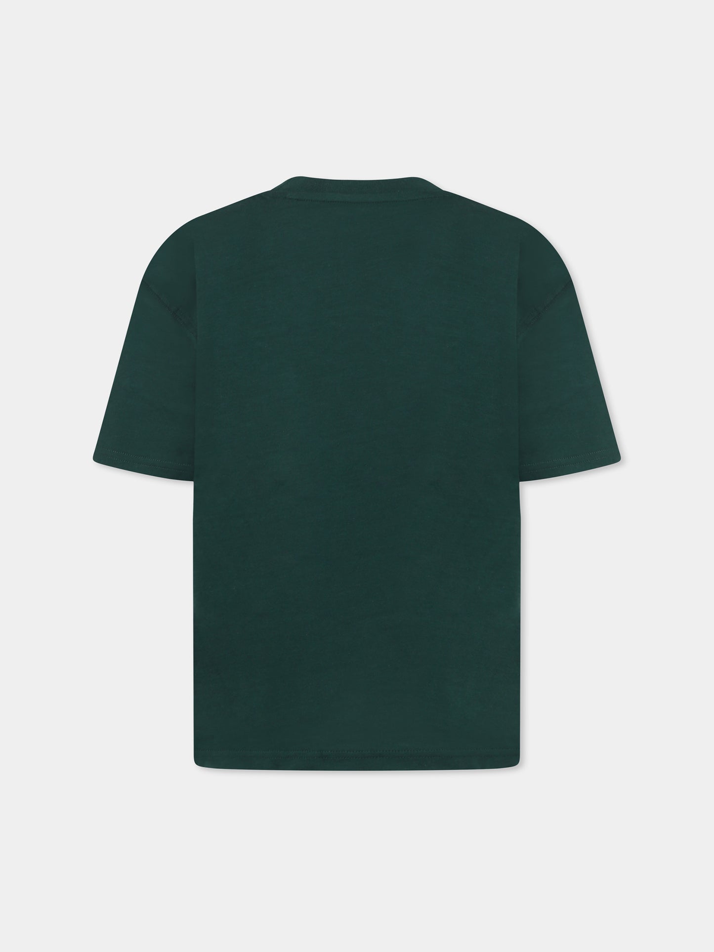 Green t-shirt for boy with logo