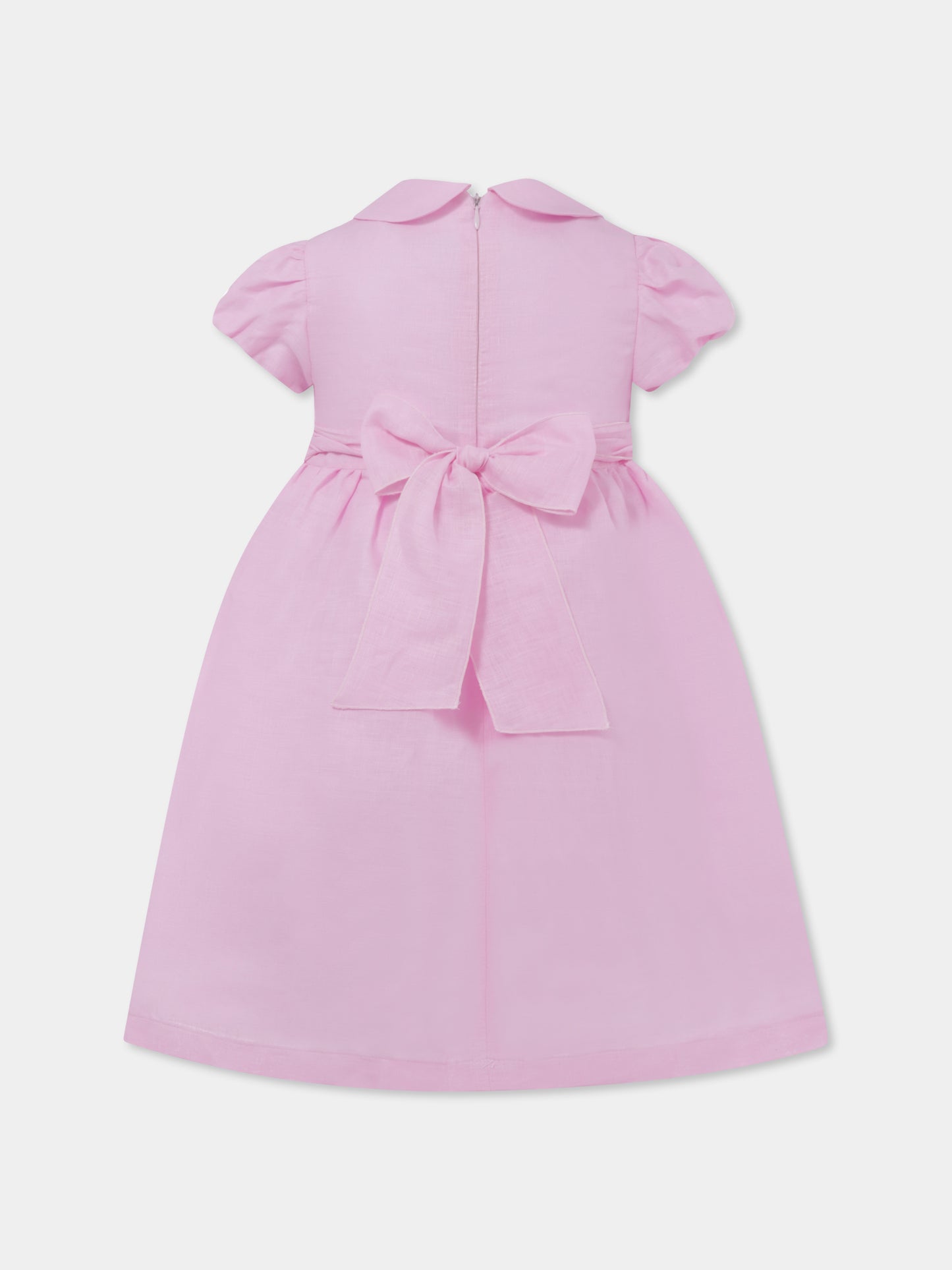 Vestito rosa per bambina con ricami,Mercadante 1939,M006 ROSA