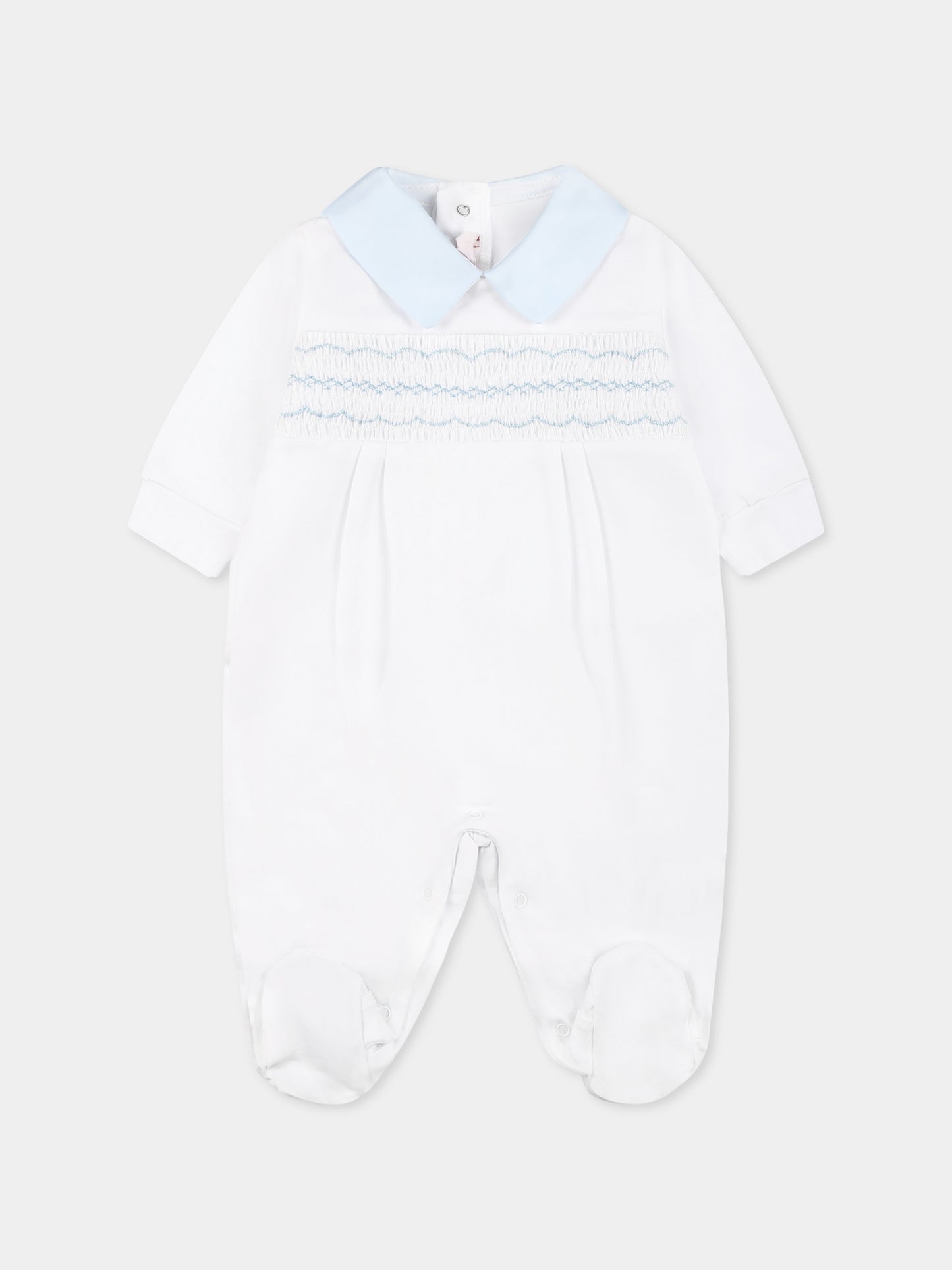 Tutina bianca per neonato con ricami,Mercadante 1939,MT037 BIA/CEL