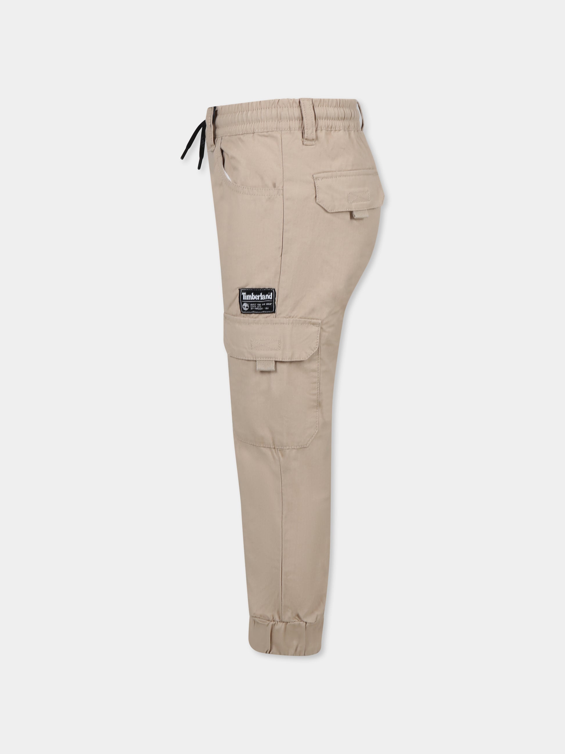 Pantaloni beige per bambino con logo,Timberland,T60053 252