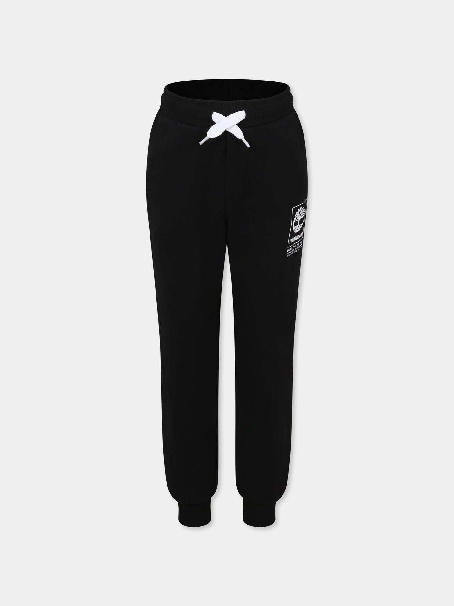 Pantaloni neri per bambino con logo,Timberland,T60057 09B