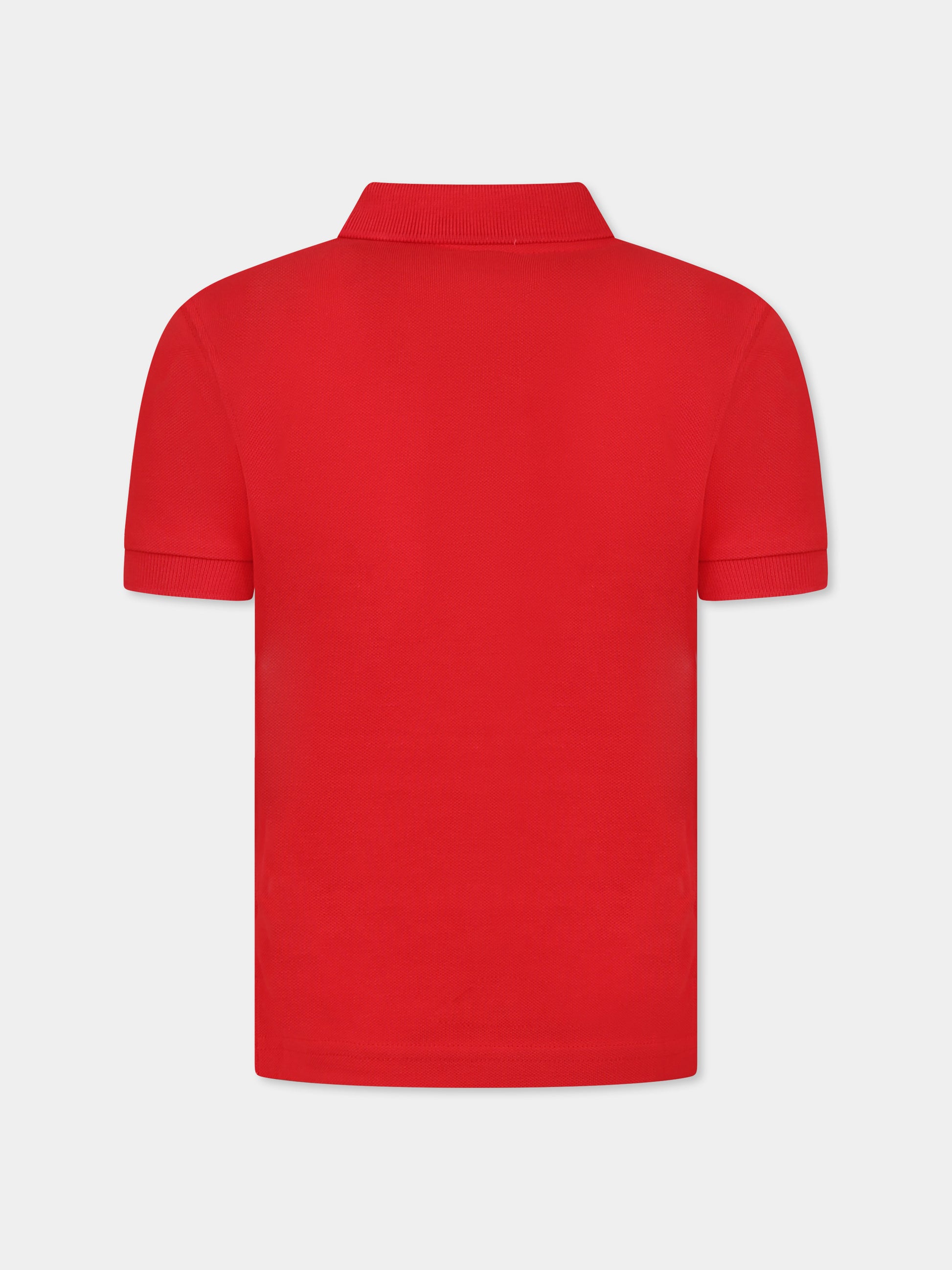 Polo rossa  per bambino con logo,Timberland,T60061 990