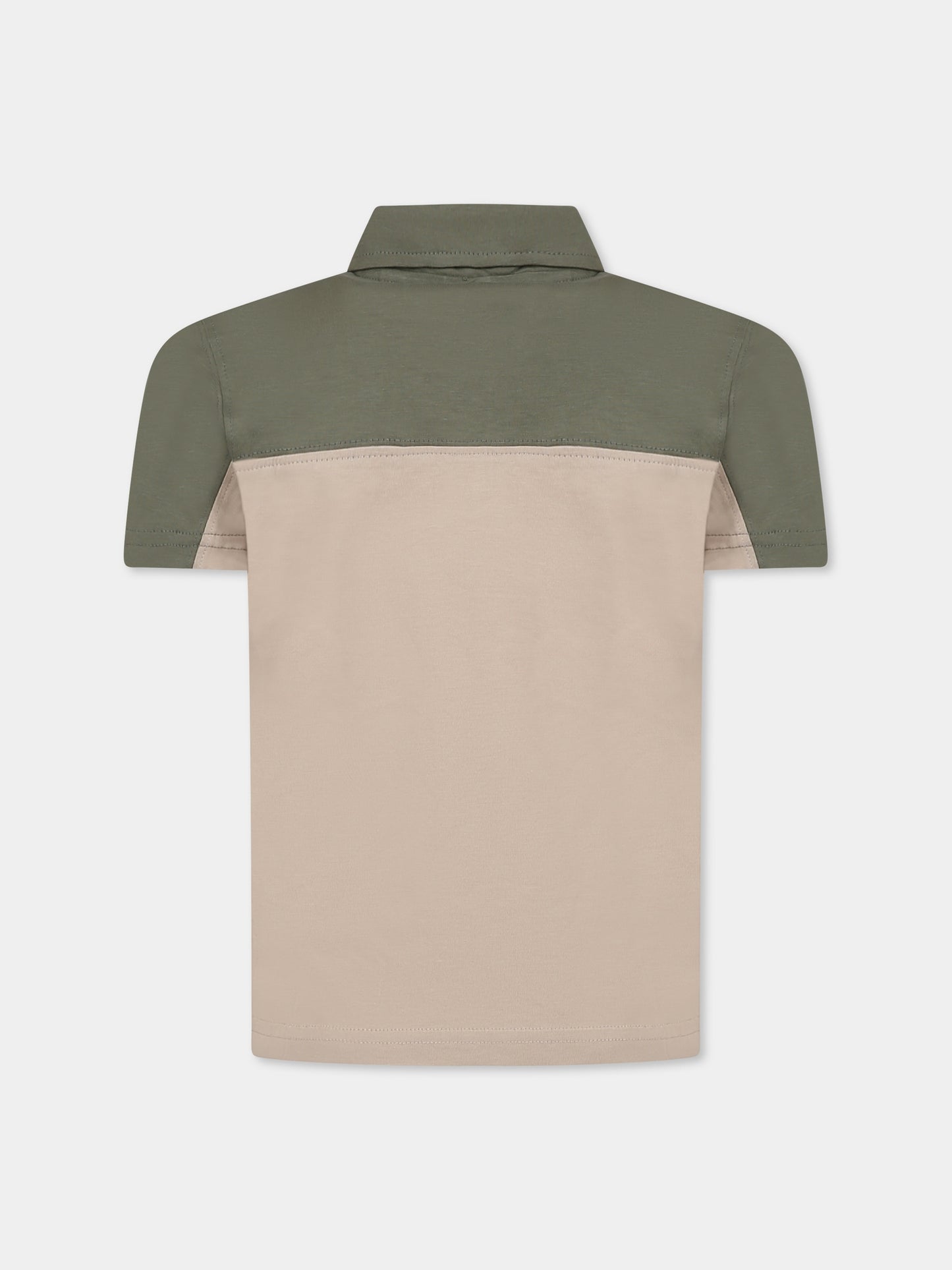 Polo beige per bambino con logo,Timberland,T60062 525