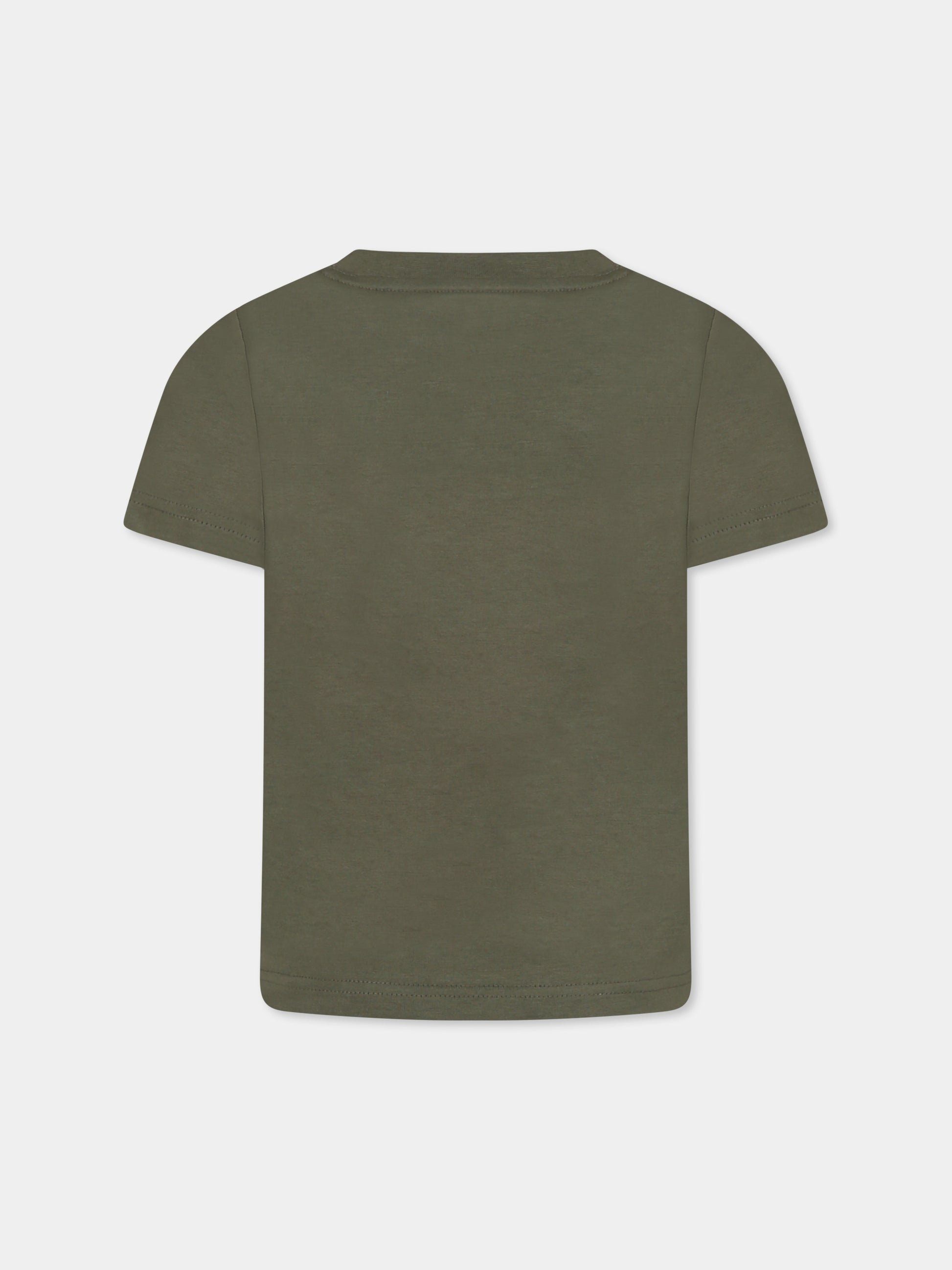 T-shirt verde per bambino con logo,Timberland,T60082 724