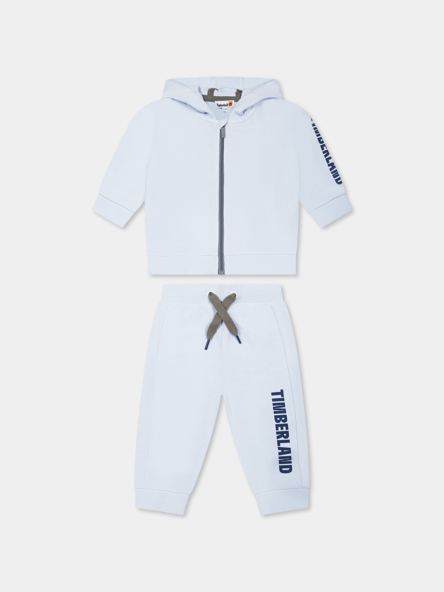 Light blue suit for bbaby boy with logo