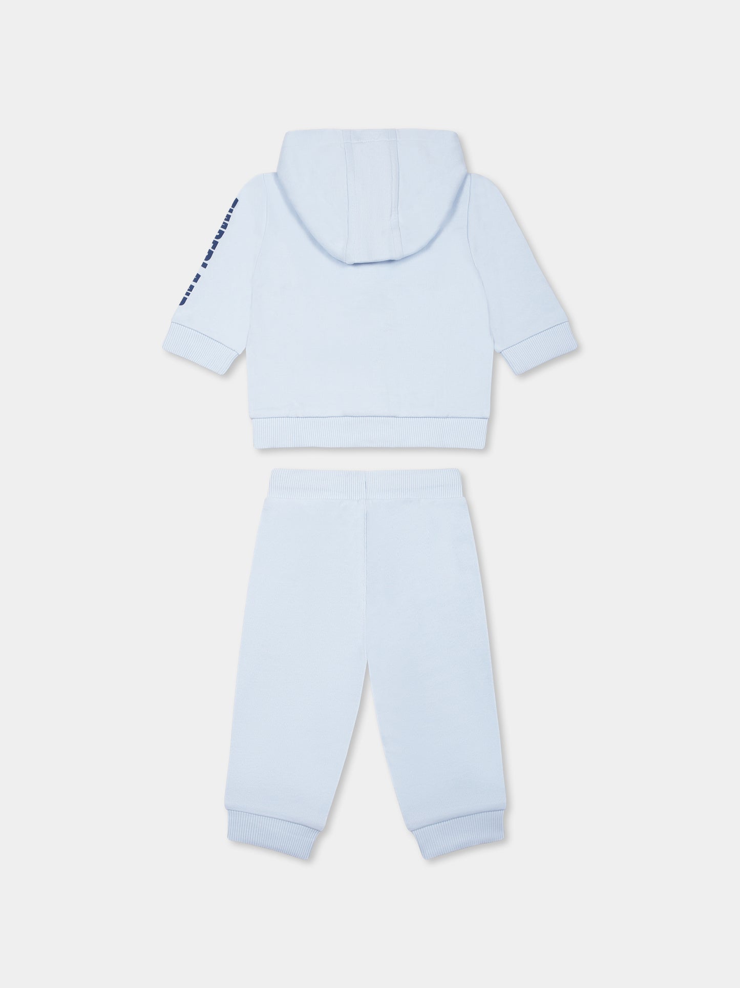 Light blue suit for bbaby boy with logo