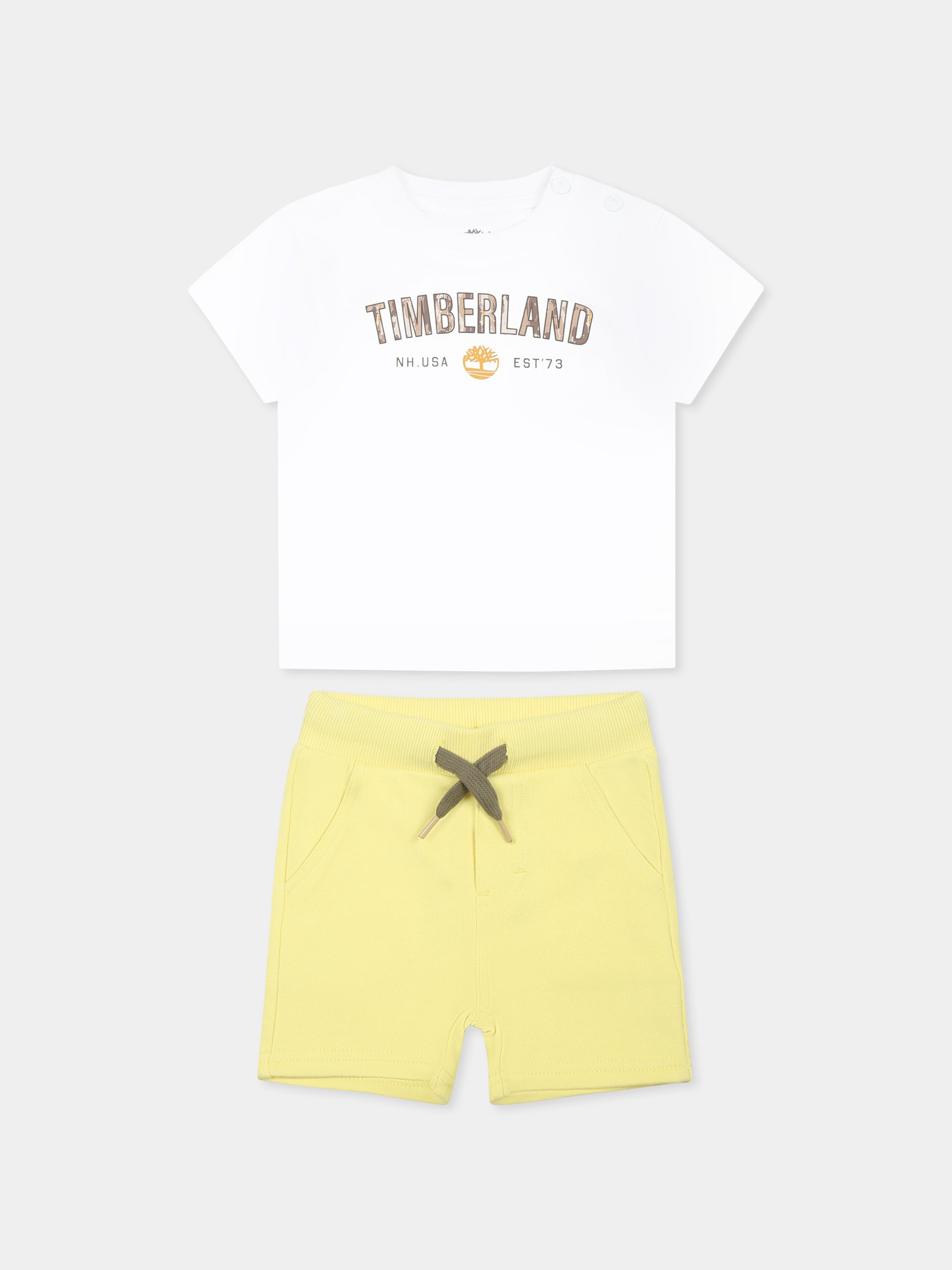 Completo multicolor per neonato con logo,Timberland,T60133 N05