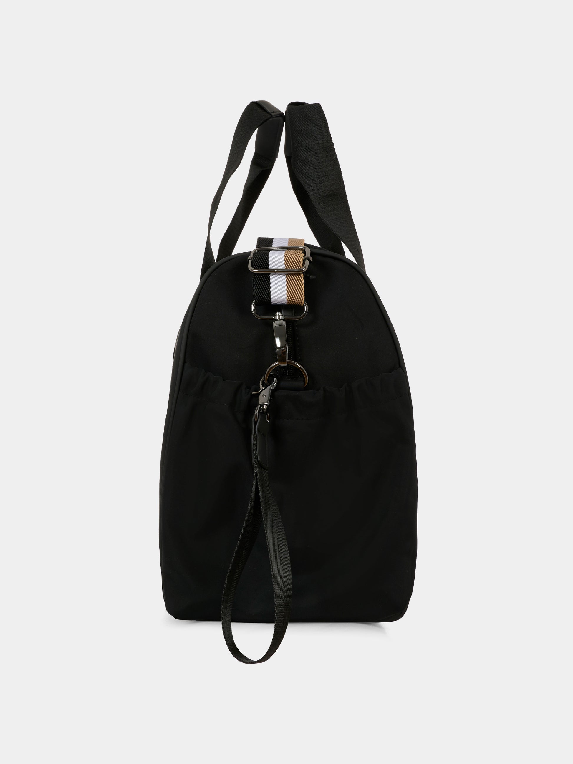 Borsa mamma nera per neonati con logo bianco,Boss,J52679 09B