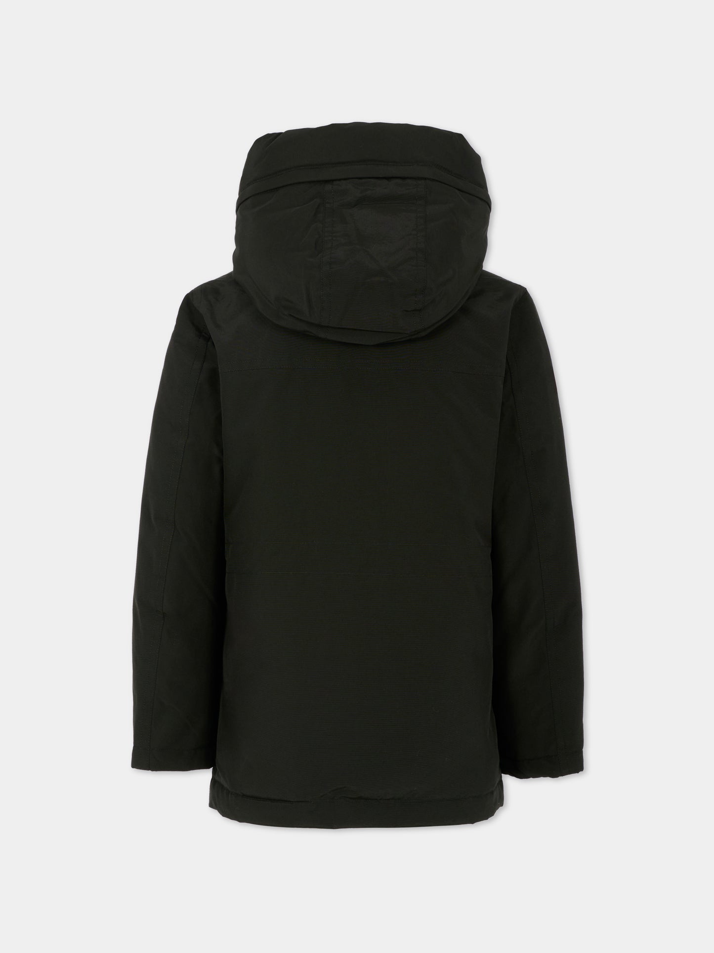 Parka New Ramar Arctic nero per bambino con logo,Woolrich Kids,CFWKOU0464MRUT0641 - UT0641 - BLK