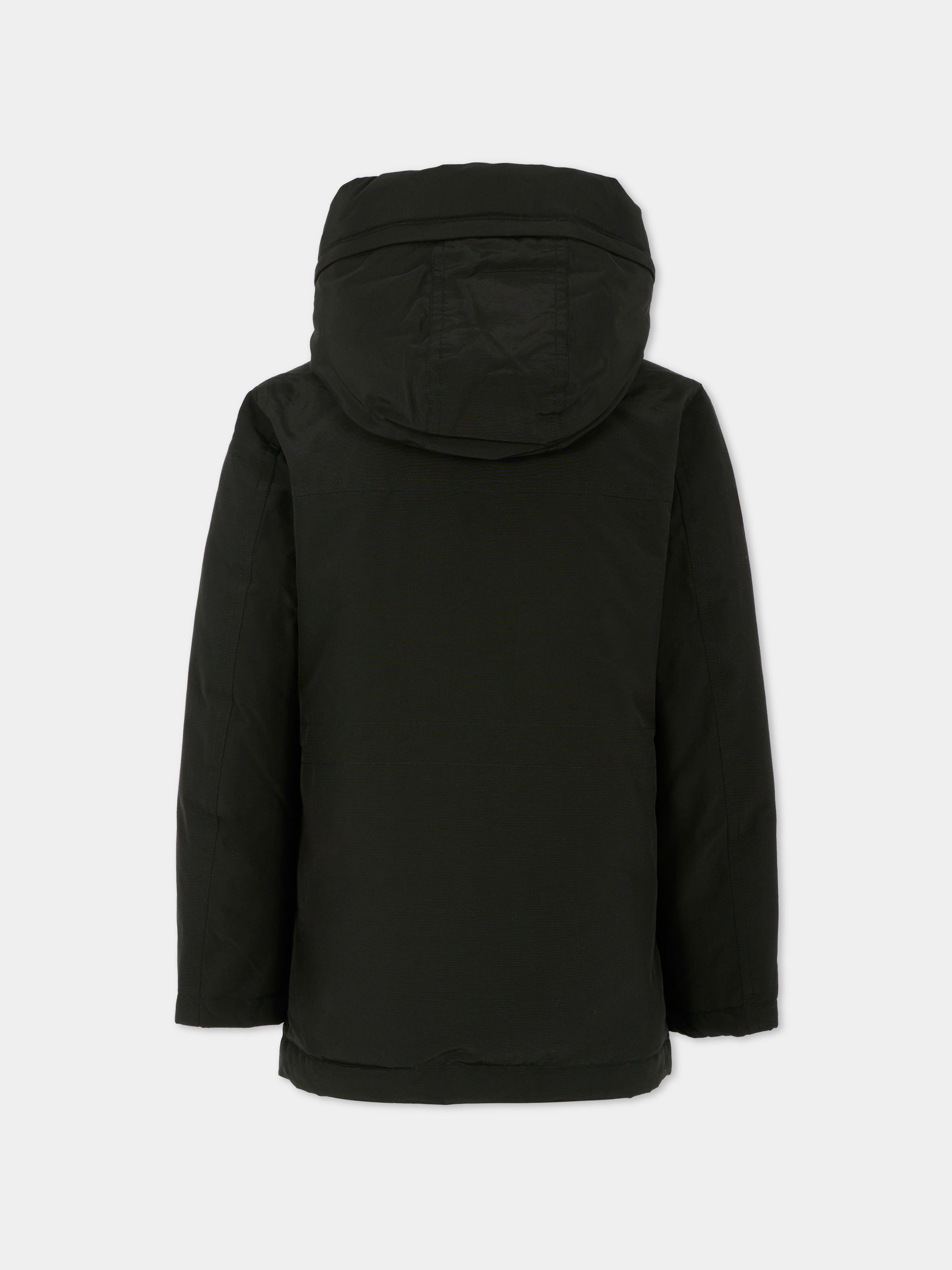 Parka New Ramar Arctic nero per bambino con logo,Woolrich Kids,CFWKOU0464MRUT0641 - UT0641 - BLK