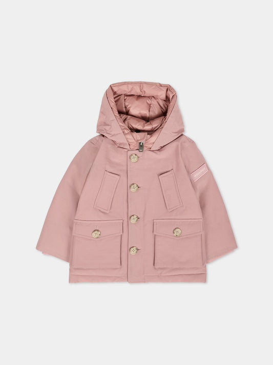 Parka rosa My First No Fur per neonata con logo,Woolrich Kids,CFWKOU0484MRUT0641 - UT0641 - WDR