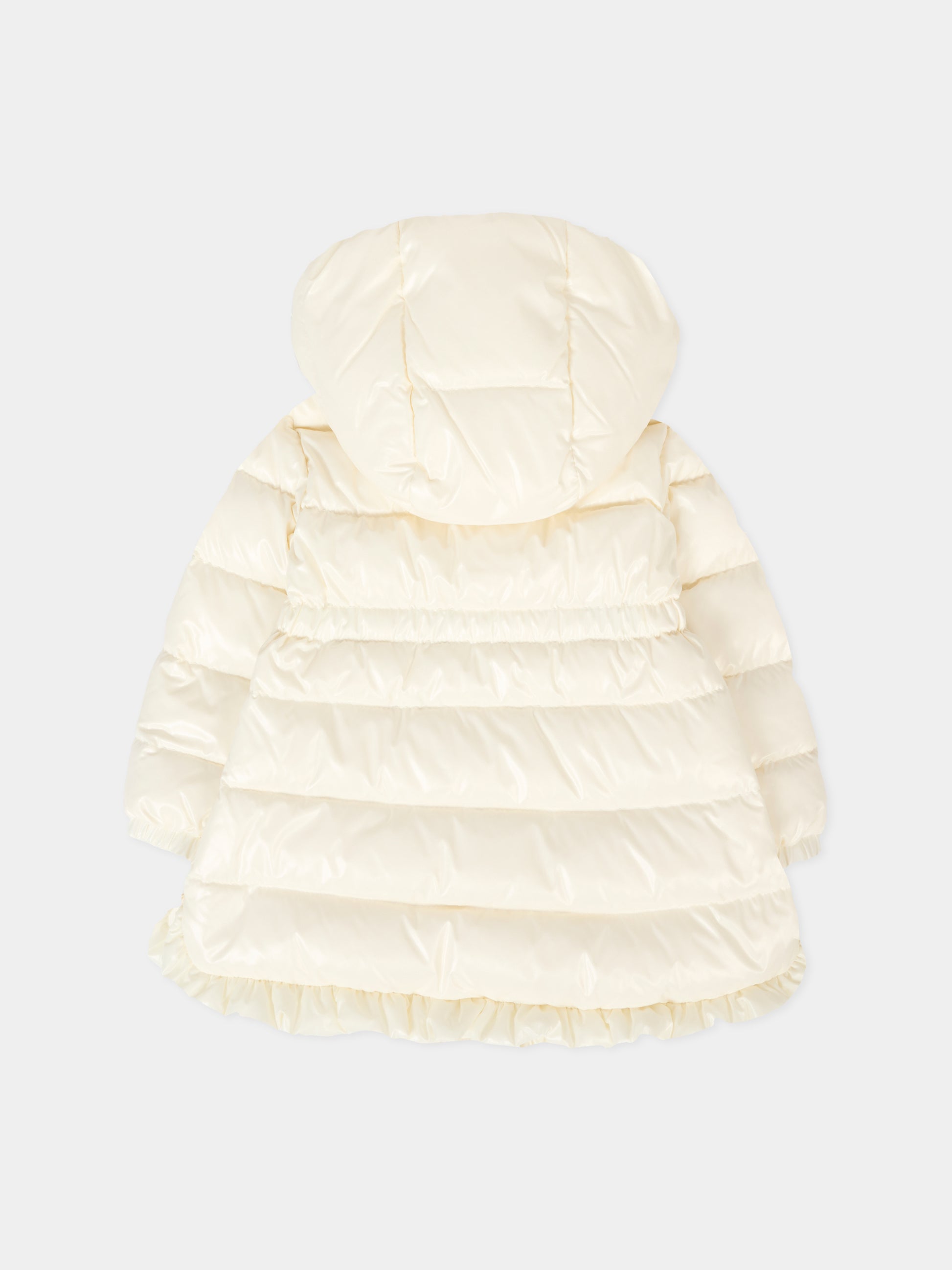 Piumino Dufar avorio per neonata con logo,Moncler Kids,K2951 1C00003 597Z8 034