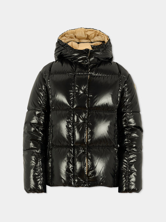 Piumino Parana nero per bambina con logo,Moncler Kids,K2954 1A00044 597Z8 992