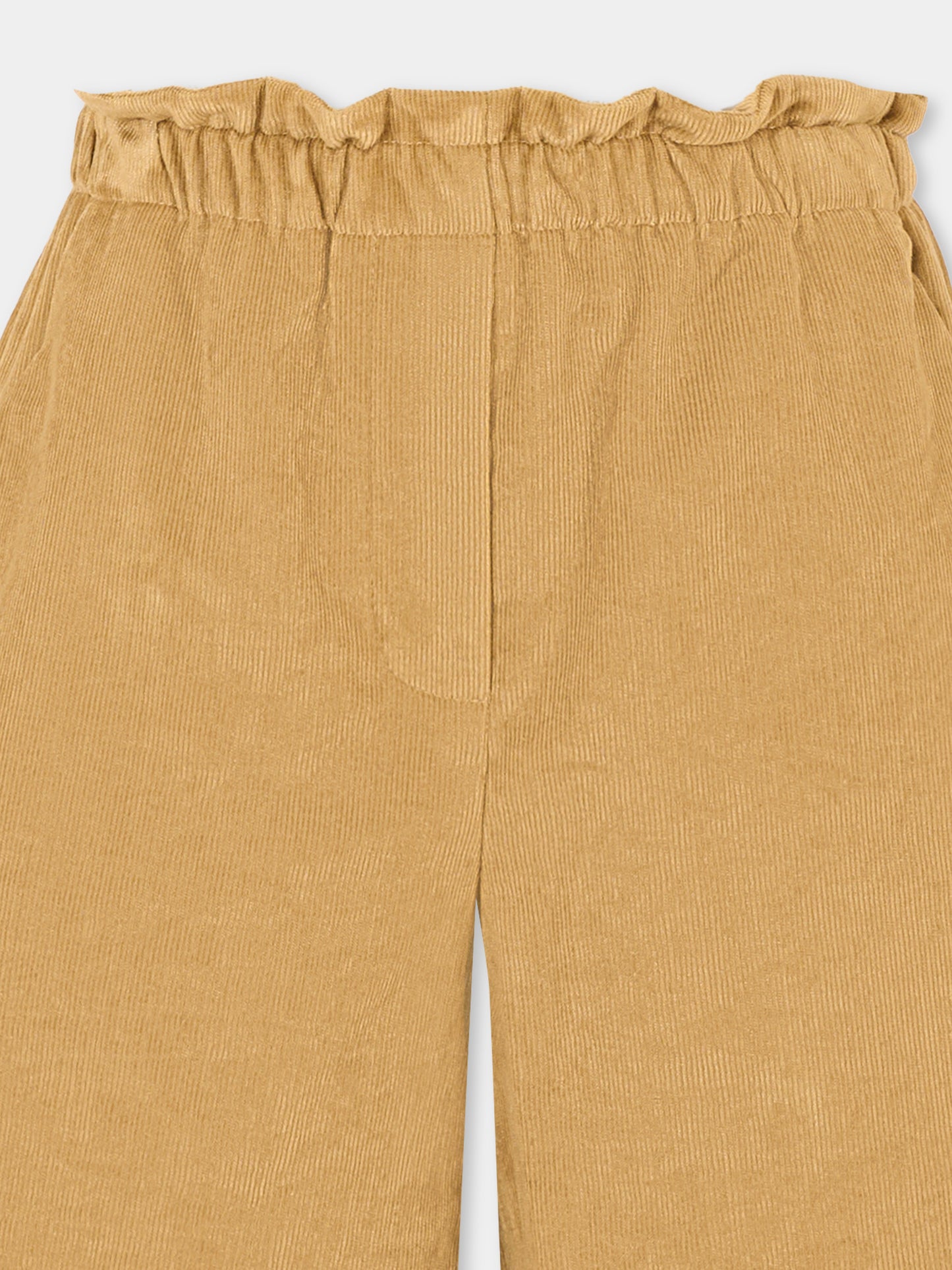 Shorts beige per bambina con logo,Moncler Kids,K2954 2B00002 598QF 22C