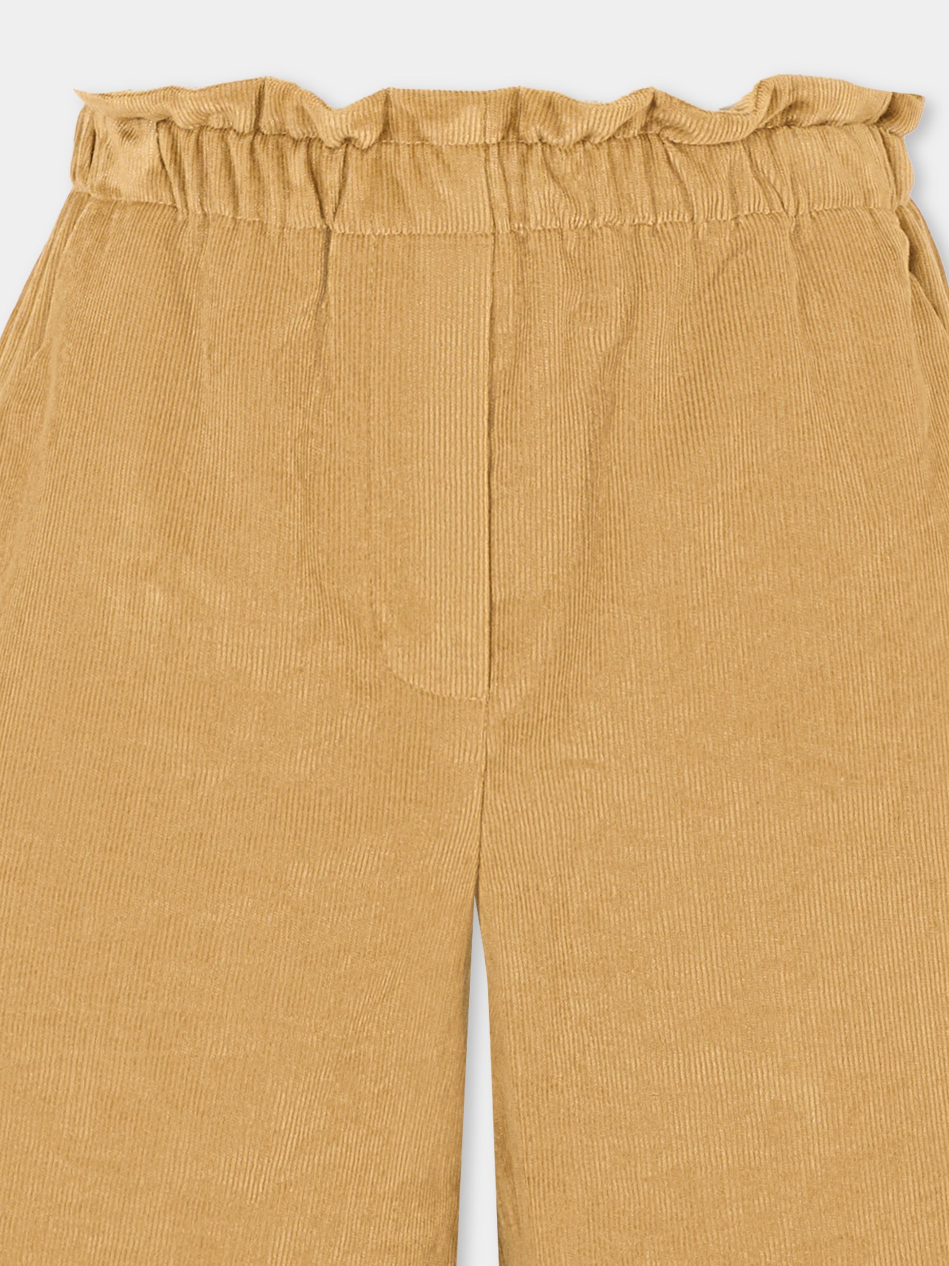 Shorts beige per bambina con logo,Moncler Kids,K2954 2B00002 598QF 22C