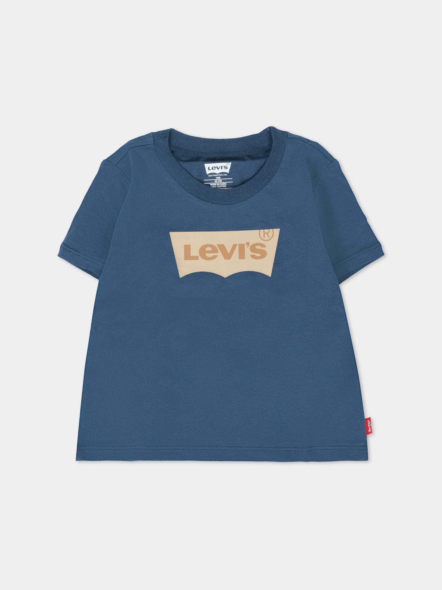 T-shirt blu per neonato con logo,Levi's Kids,6E8157 UF3