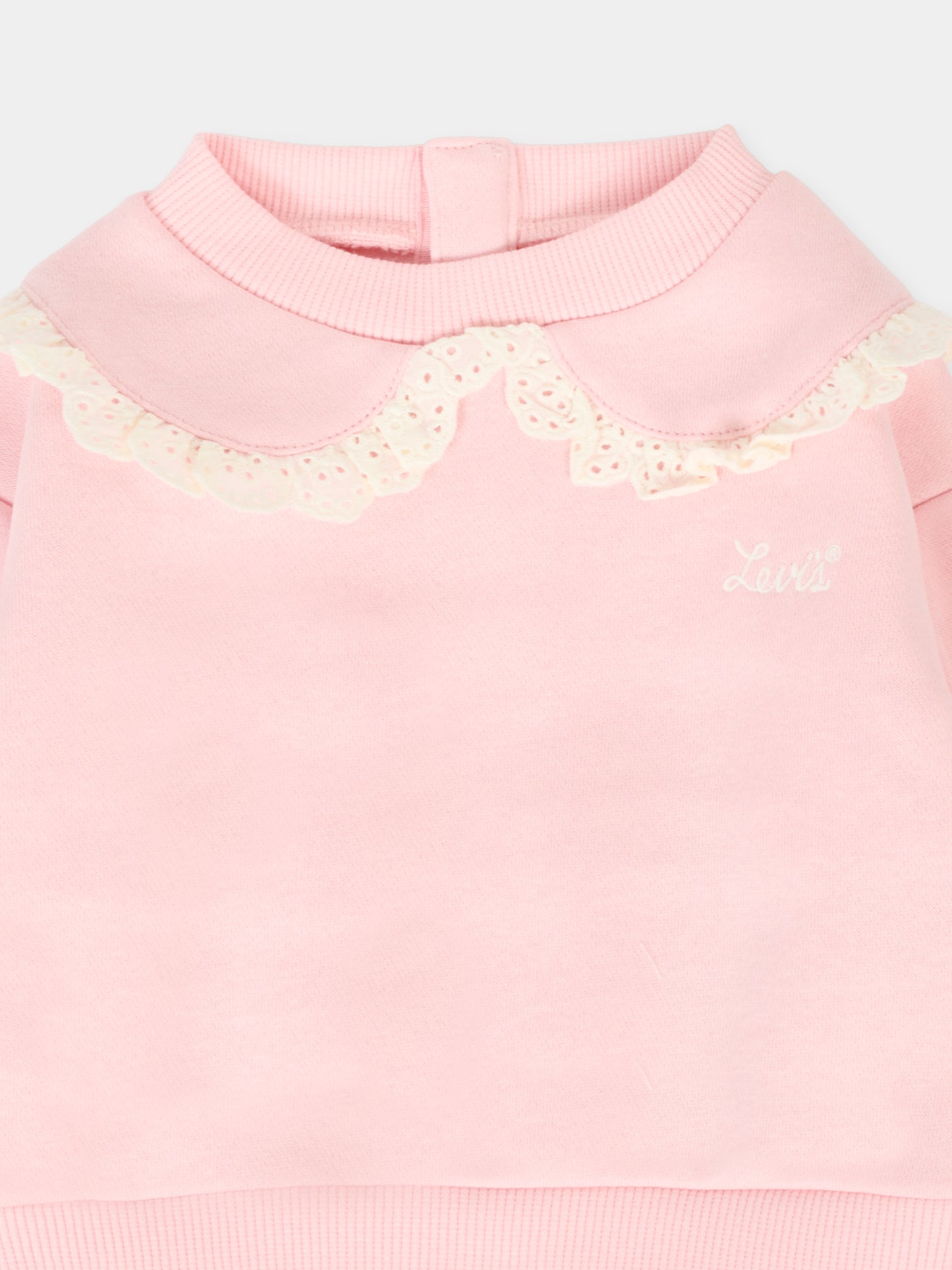 Felpa rosa per neonata con logo,Levi's Kids,1EN575 AGJ