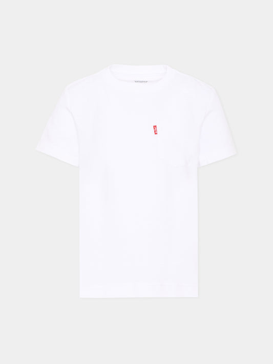 T-Shirt a manica corta bianca logo per bambino,Levi's Kids,9EM359 W1T
