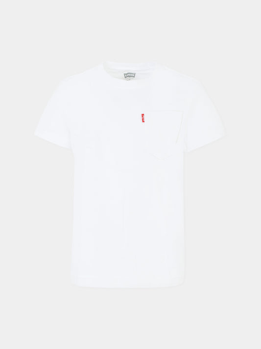 T-shirt bianca per bambino con logo,Levi's Kids,EM359 W1T