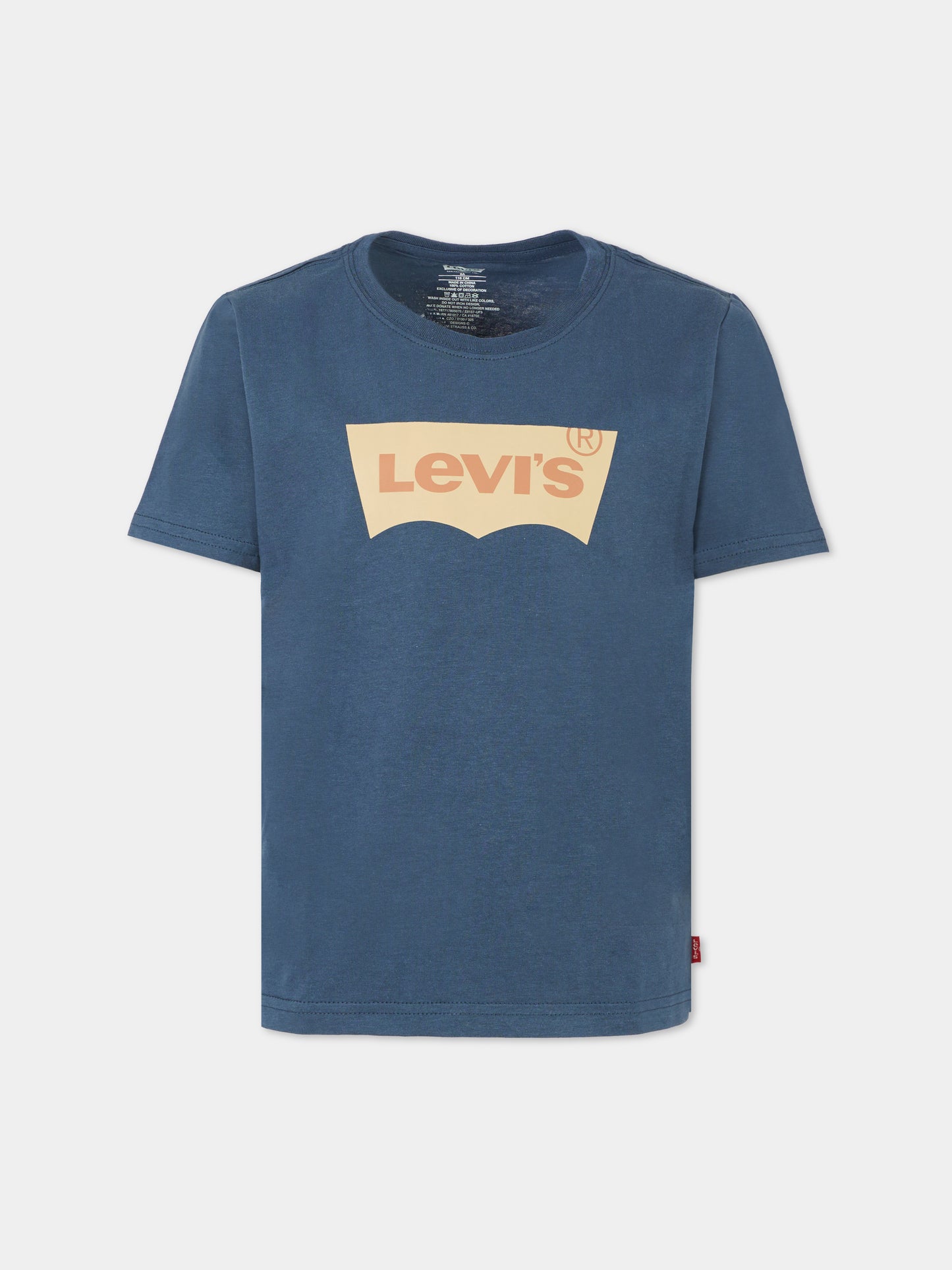 T-shirt blu per bambino con logo,Levi's Kids,E8157 UF3
