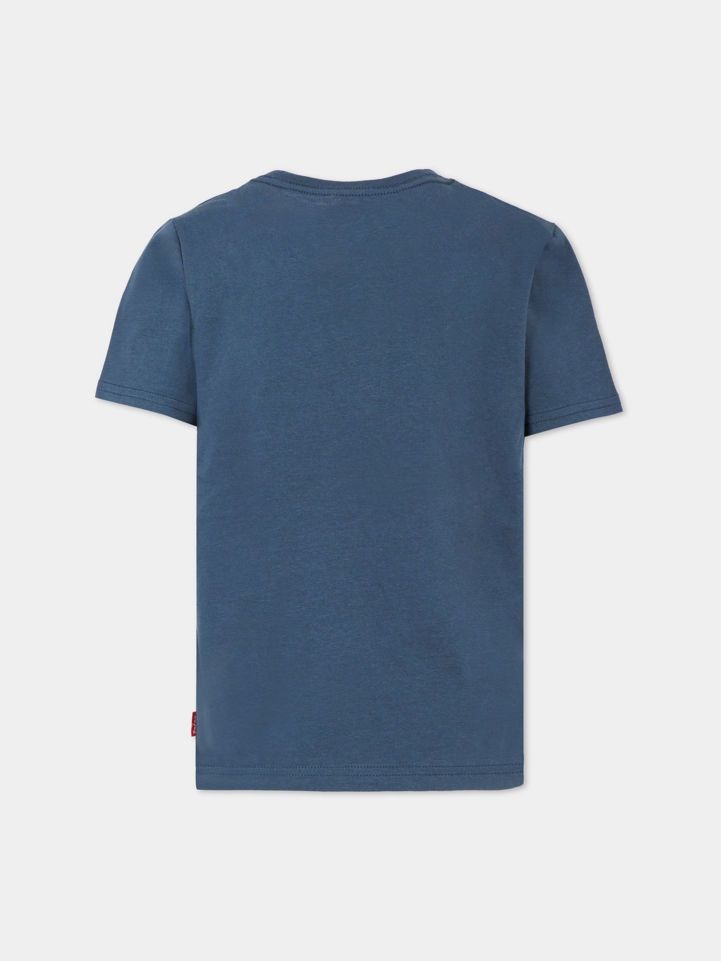 T-shirt blu per bambino con logo,Levi's Kids,E8157 UF3