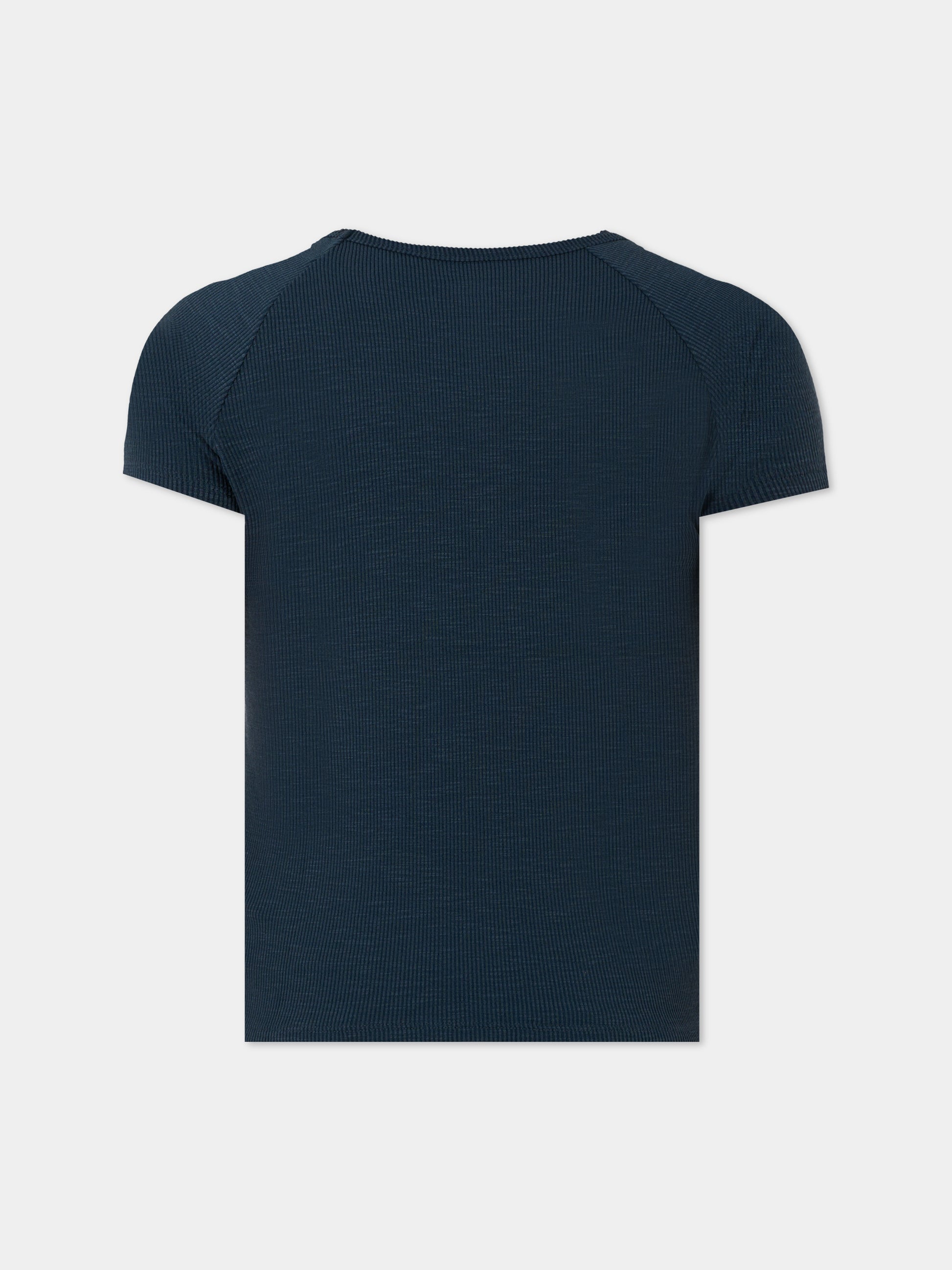 T-shirt blu per bambina con logo e strass,Levi's Kids,EN517 UF3