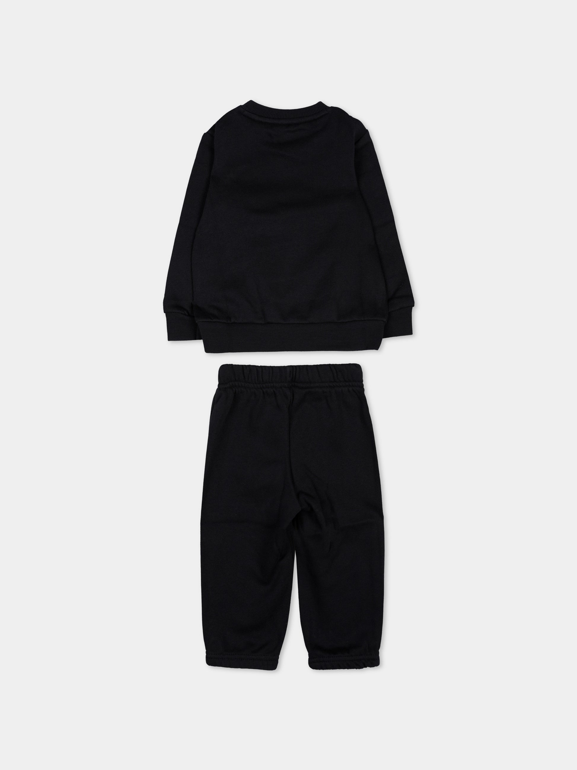 Completo sportivo nero per neonati con logo,Adidas,JC9642