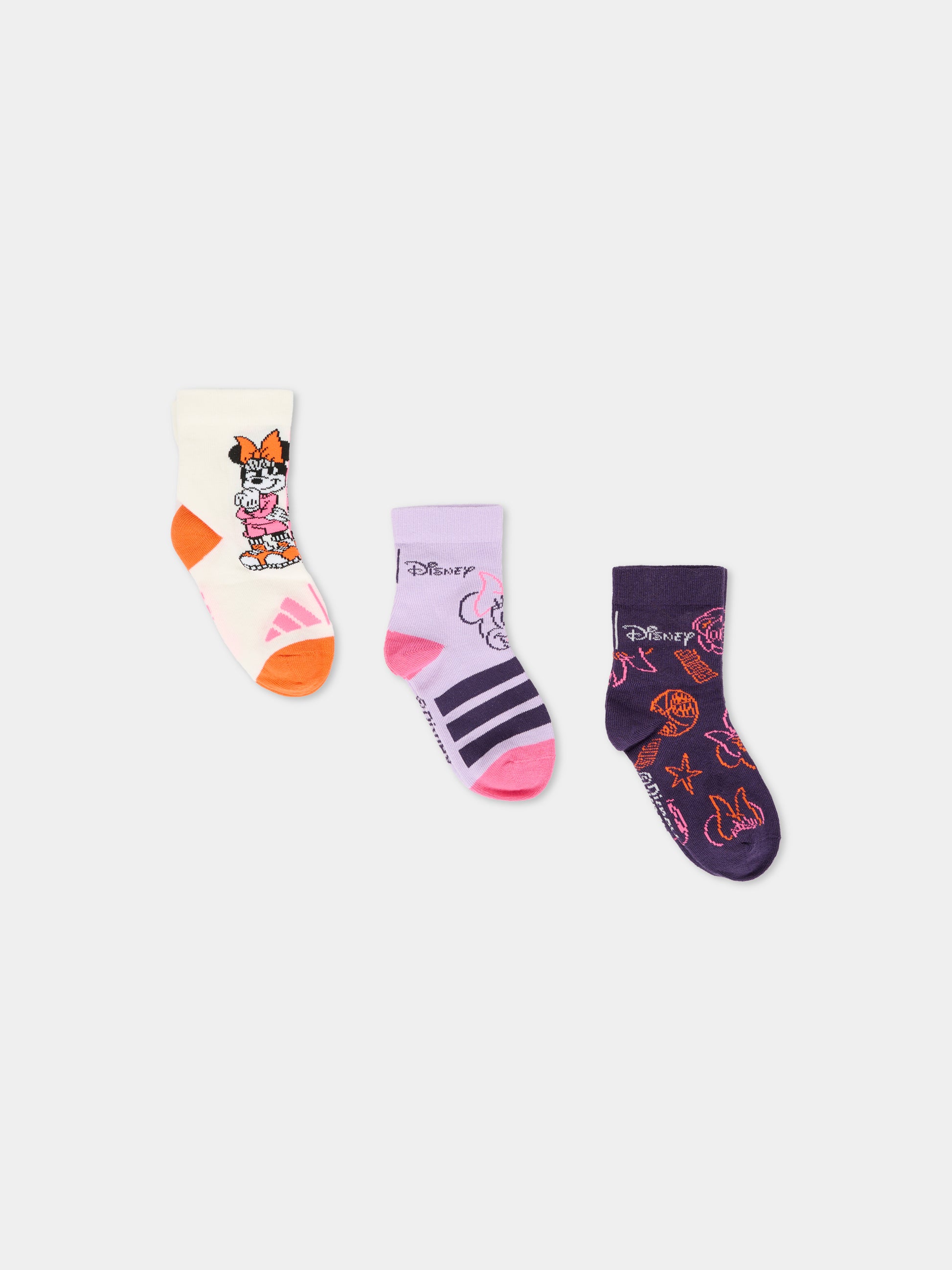 Set calze bianche per bambina con Minnie,Adidas,JM1826