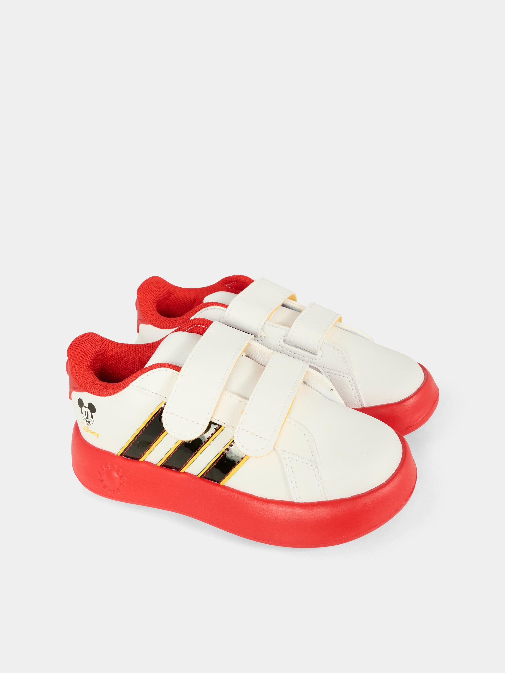 Sneakers Grand Court Mickey bianche per neonato e bambino con Topolino,Adidas,JQ8070