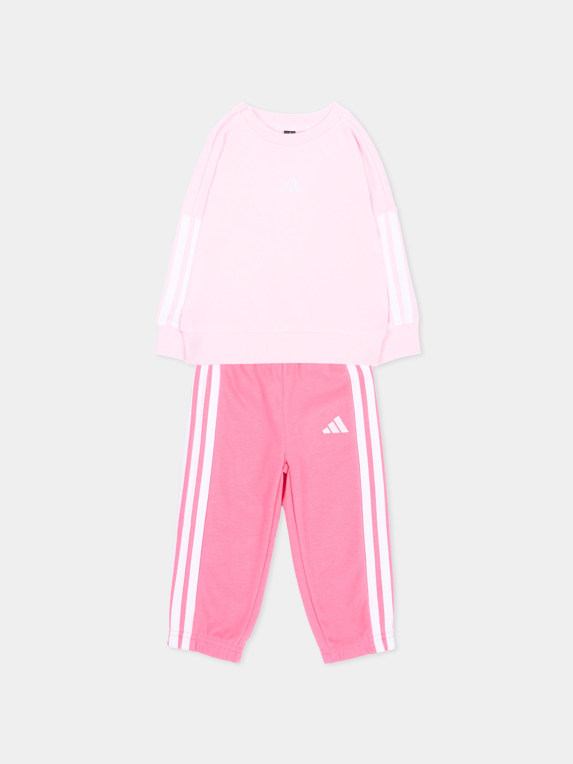 Completo sportivo lungo rosa per neonata,Adidas,JV9853