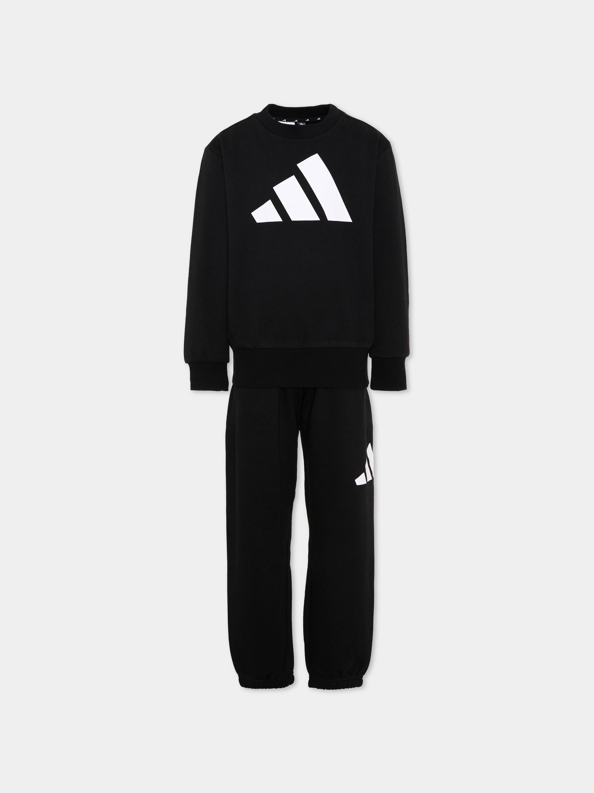 Completo sportivo lungo nero per bambino,Adidas,JW2438
