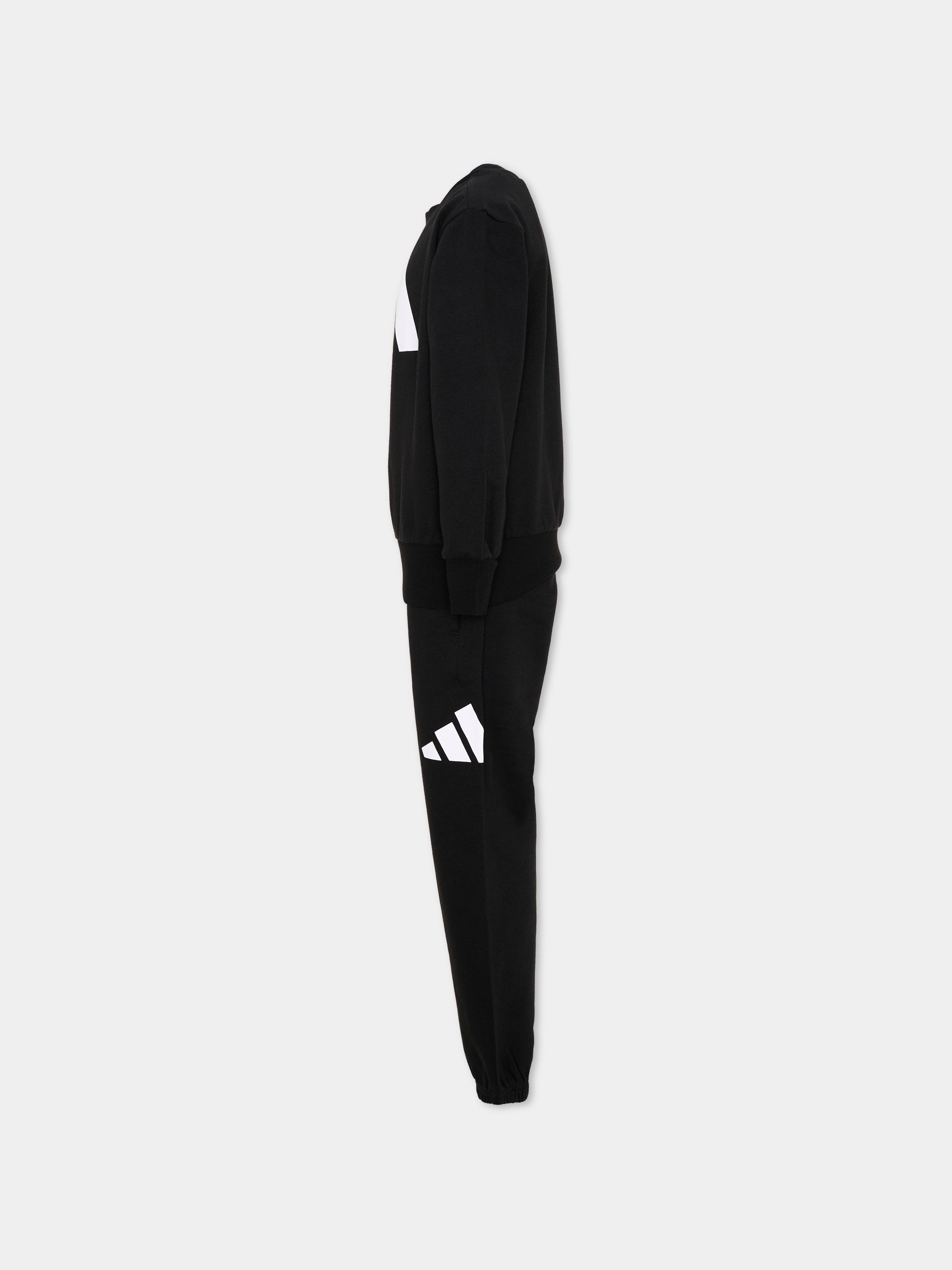 Completo sportivo lungo nero per bambino,Adidas,JW2438