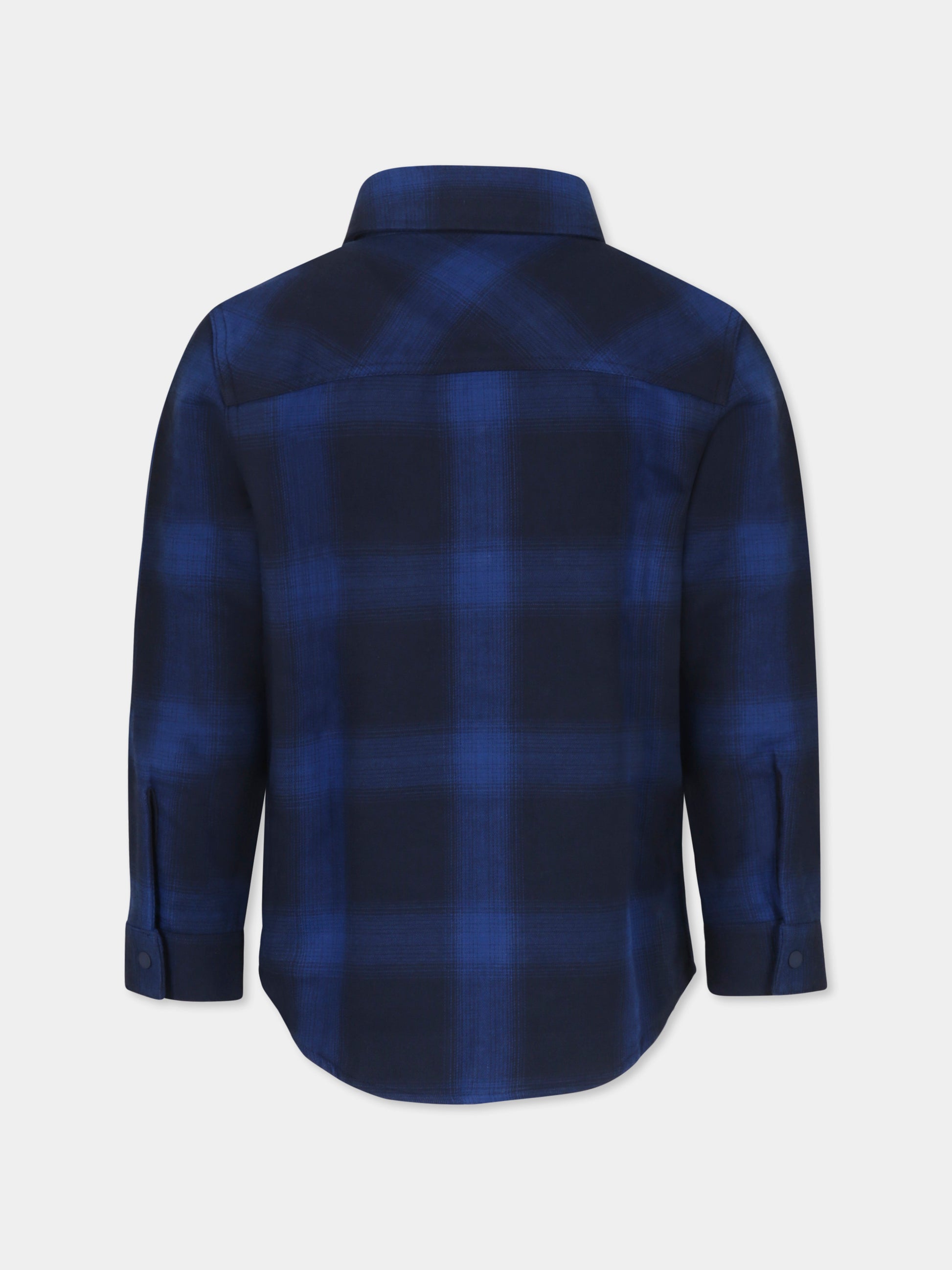 Camicia blu per bambino con coccodrillo,Lacoste,CJ2486 QRN