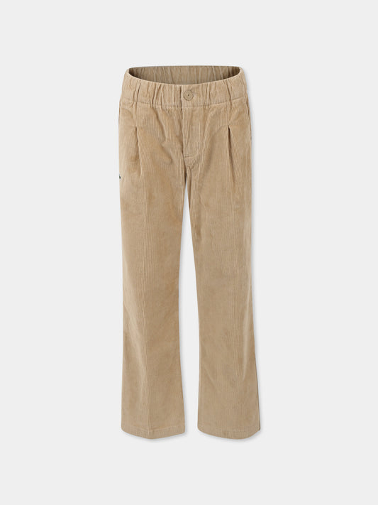 Pantaloni beige per bambino con coccodrillo,Lacoste,HJ2626 02S